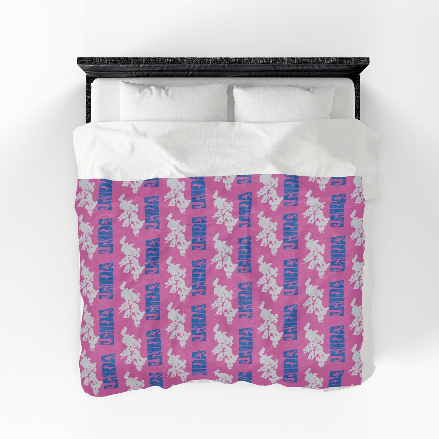 Plush Blanket — Pink LMDA Velveteen Throw