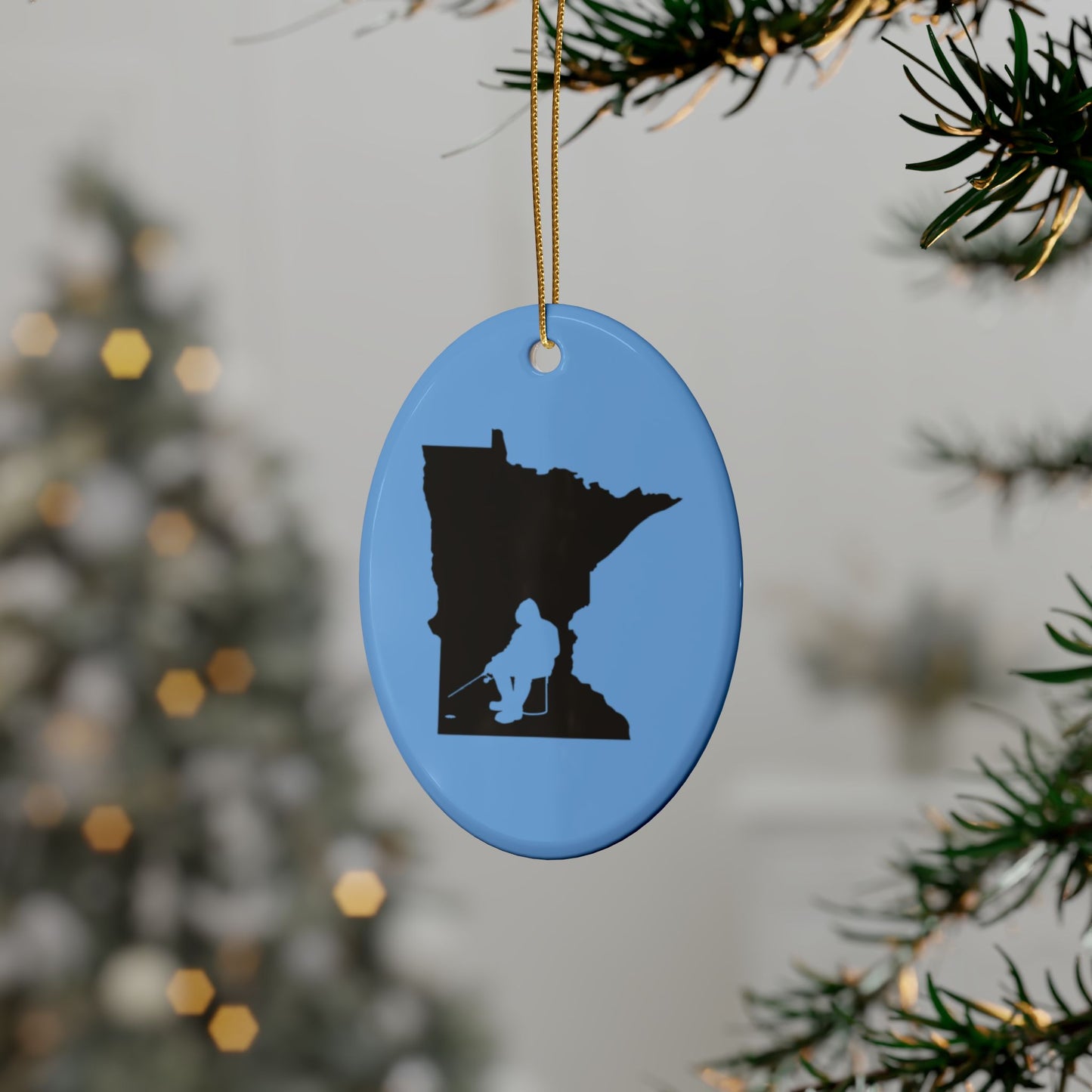 Heart-Shaped Fishing Themed Ceramic Ornaments for Christmas, Winter Decor, Memorial Gifts, Fishing Lovers, Home Decor, 1-20 pcs