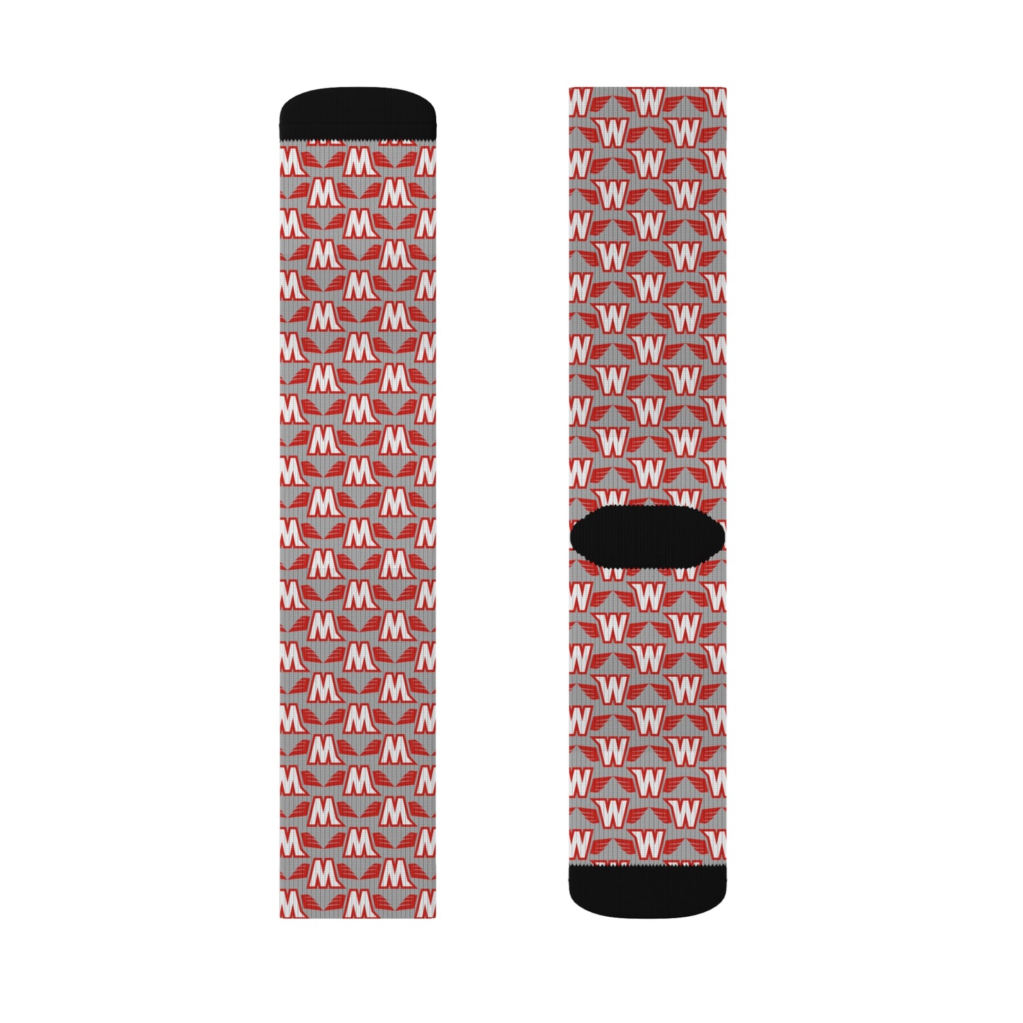 Stylish Custom Socks - Unique Sublimation Footwear for Personal Style, Gifts, Fashion Accessories, Cozy Comfort, Everyday Wear, Westonka White Hawks