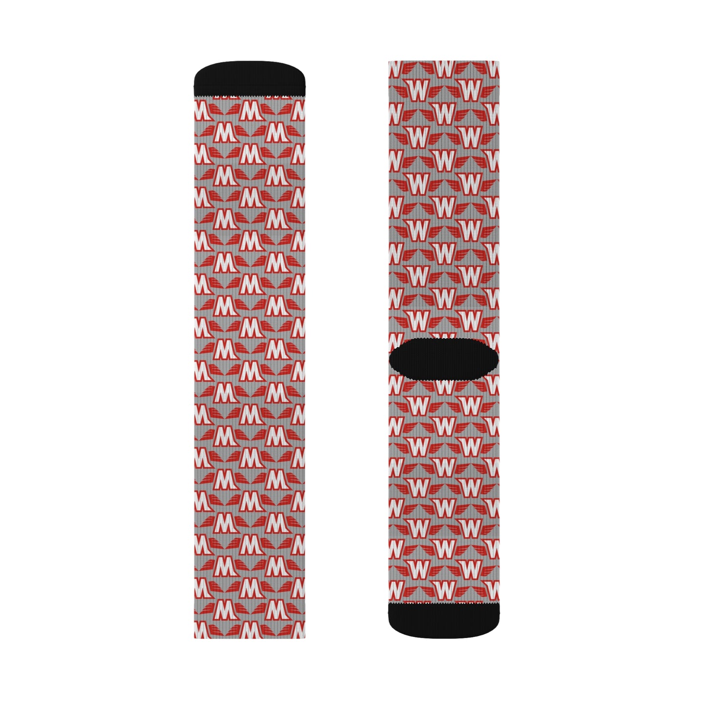 Stylish Custom Socks - Unique Sublimation Footwear for Personal Style, Gifts, Fashion Accessories, Cozy Comfort, Everyday Wear, Westonka White Hawks