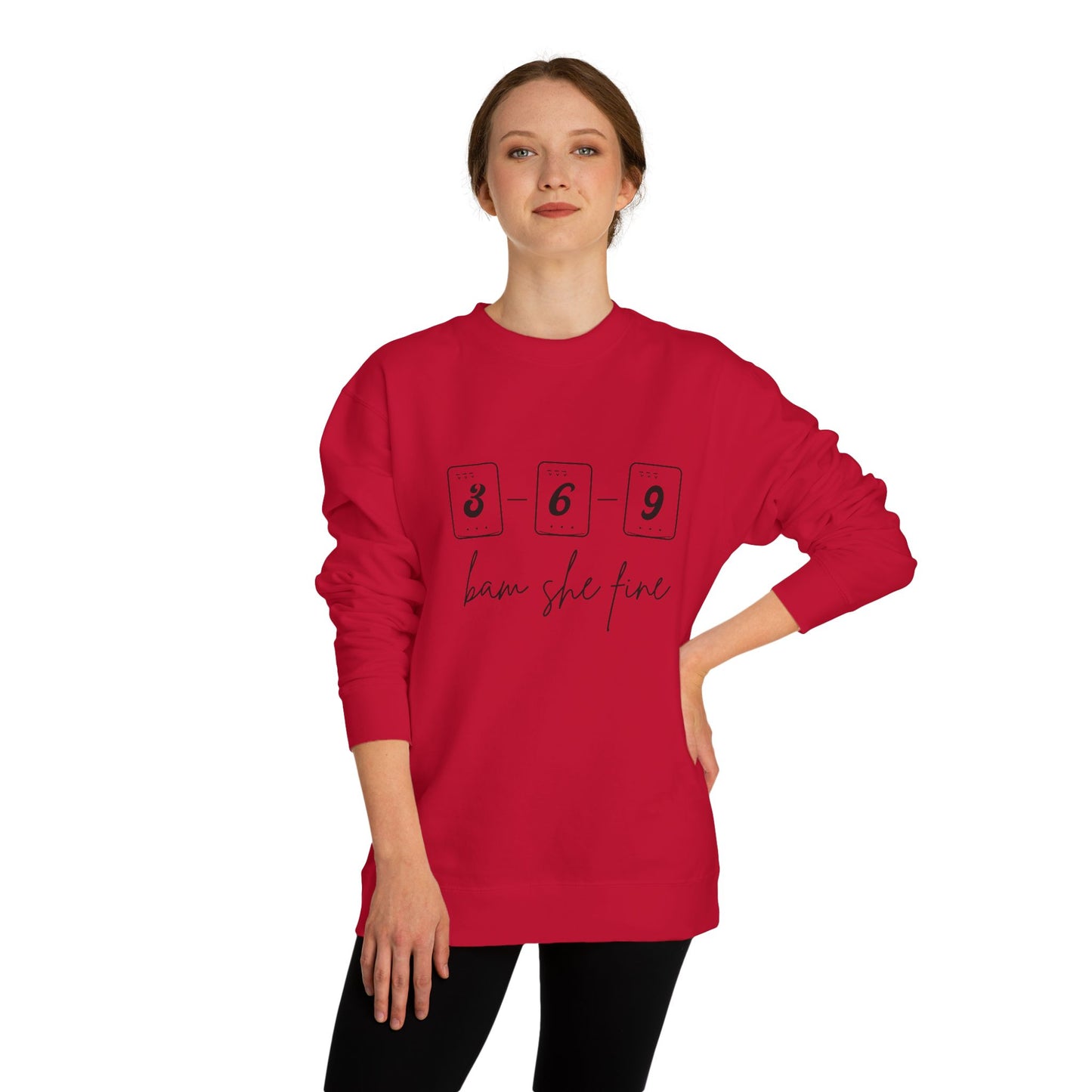 369 bam she fine Mahjong Crewneck Sweatshirt