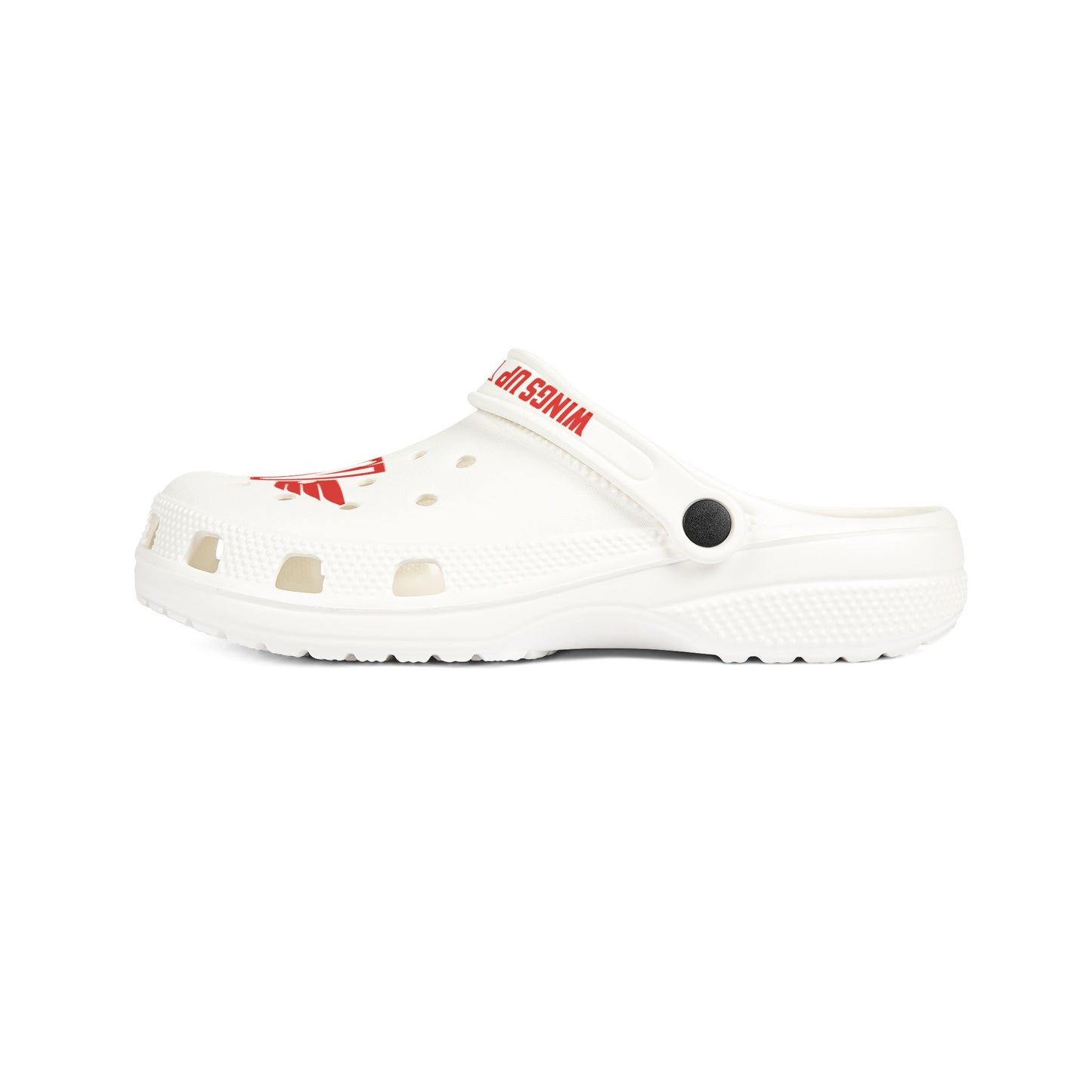 Trendy AOP EVA Foam Rubber Shoes - Comfortable Clogs for Everyday Use, Casual Footwear, Westonka White Hawks, Wings Up