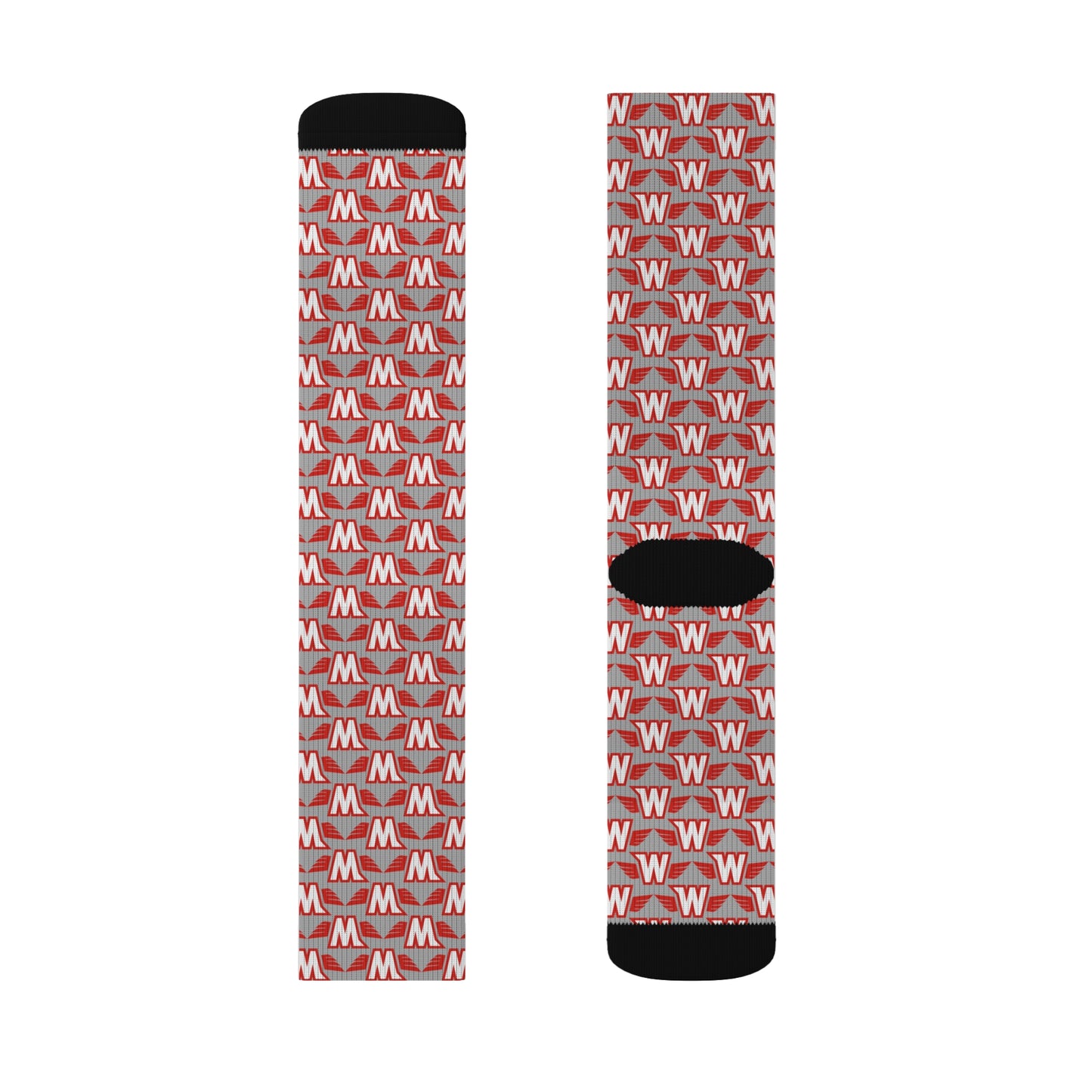 Stylish Custom Socks - Unique Sublimation Footwear for Personal Style, Gifts, Fashion Accessories, Cozy Comfort, Everyday Wear, Westonka White Hawks