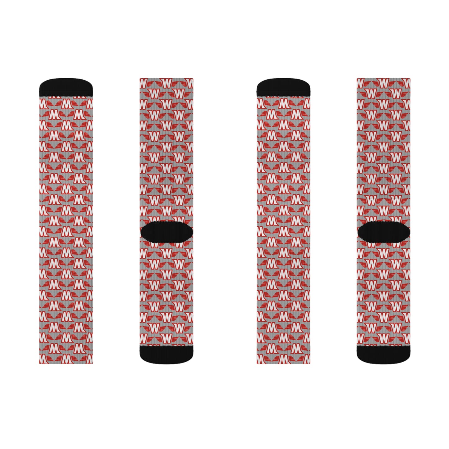 Stylish Custom Socks - Unique Sublimation Footwear for Personal Style, Gifts, Fashion Accessories, Cozy Comfort, Everyday Wear, Westonka White Hawks