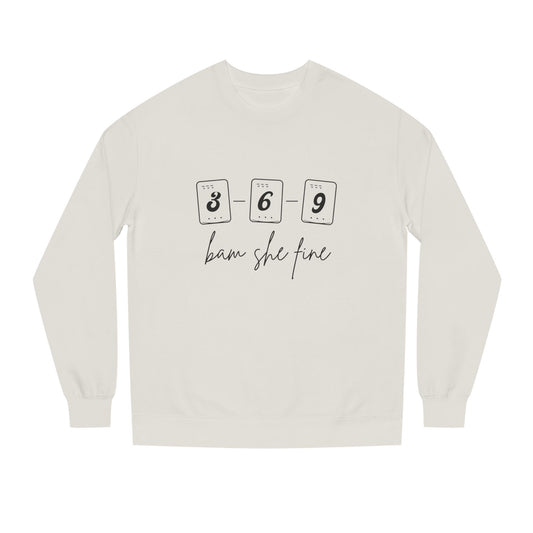 369 bam she fine Mahjong Crewneck Sweatshirt
