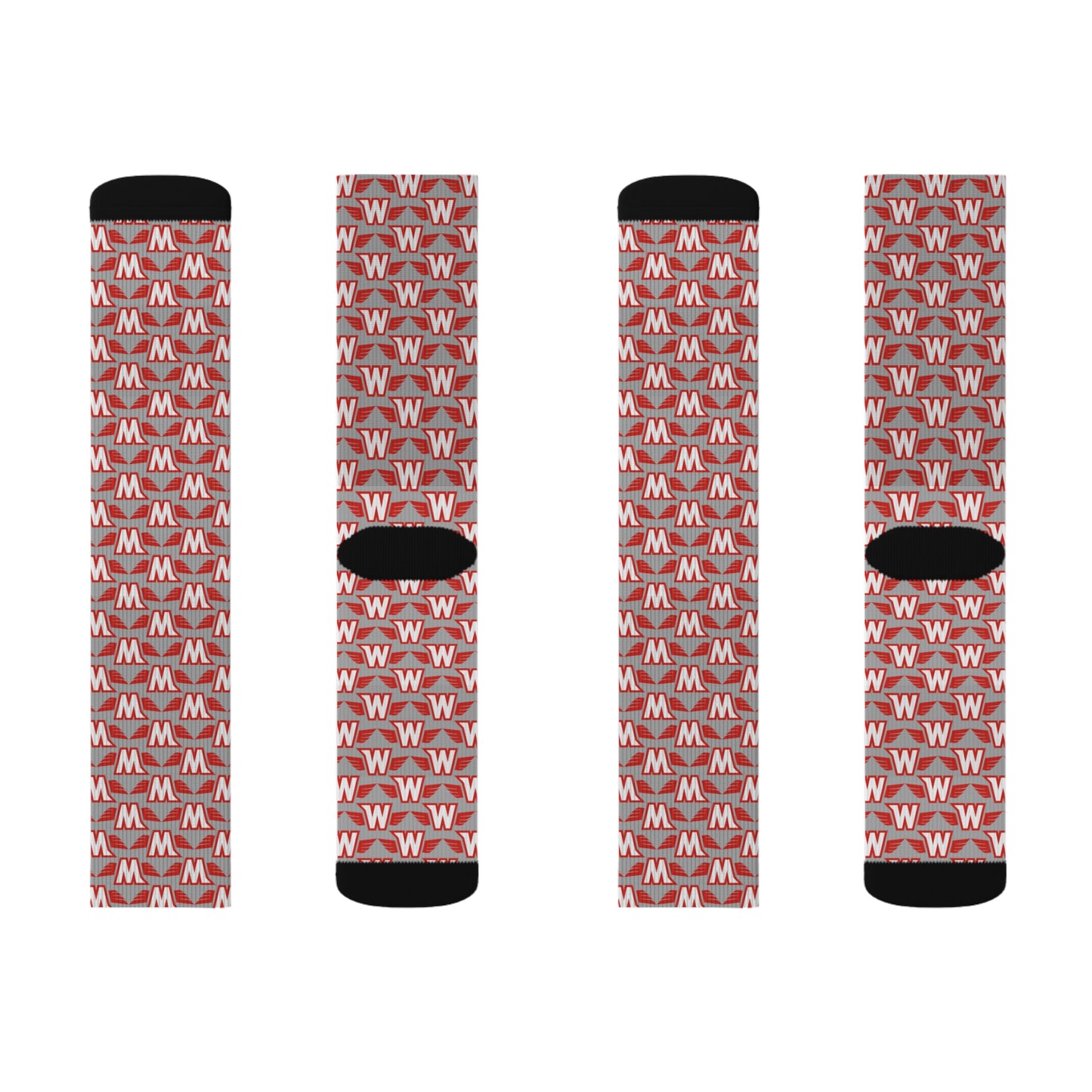 Stylish Custom Socks - Unique Sublimation Footwear for Personal Style, Gifts, Fashion Accessories, Cozy Comfort, Everyday Wear, Westonka White Hawks