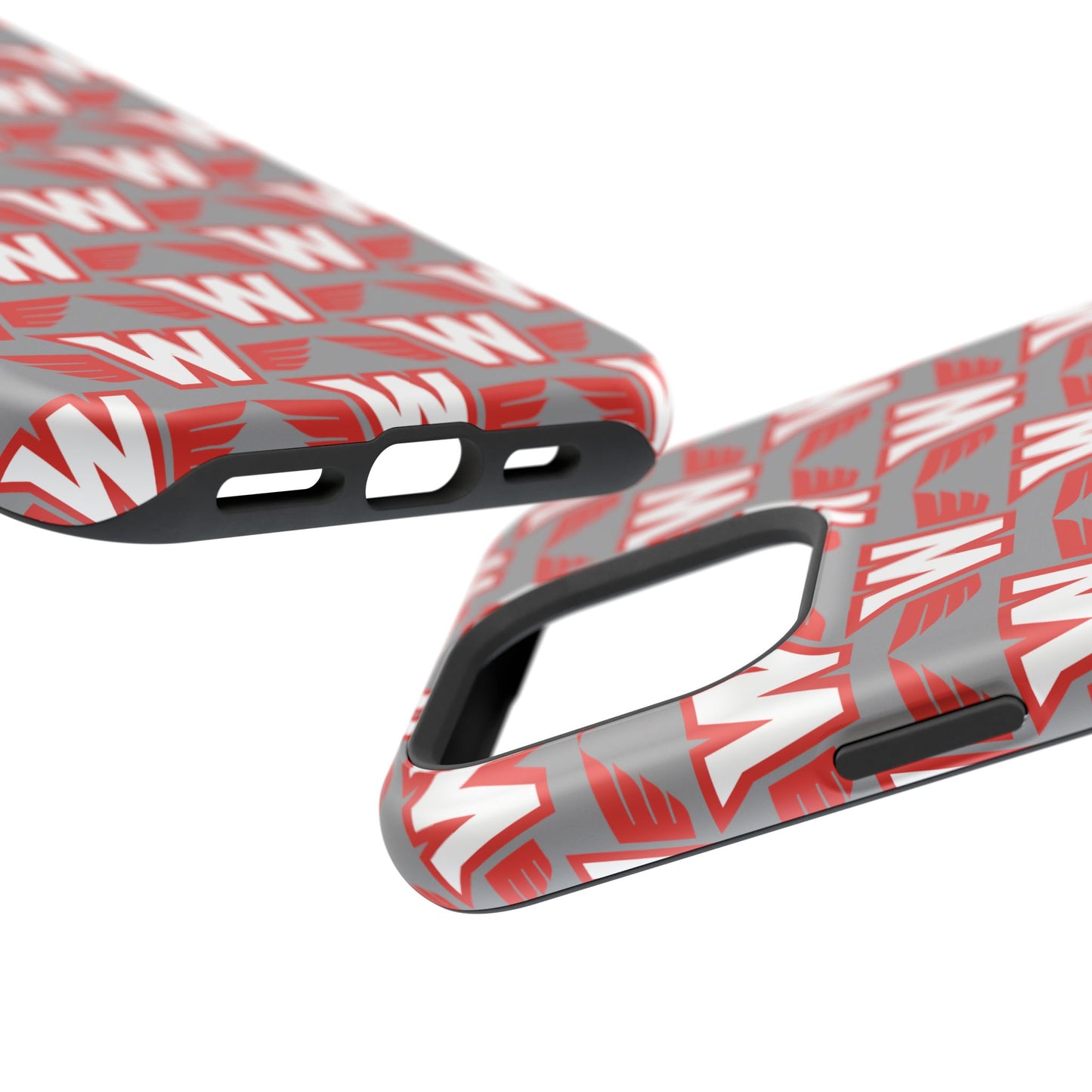 Stylish Magnetic Phone Case - Westonka White Hawks, Wings Up