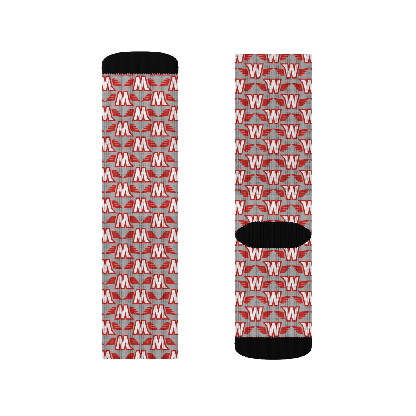 Stylish Custom Socks - Unique Sublimation Footwear for Personal Style, Gifts, Fashion Accessories, Cozy Comfort, Everyday Wear, Westonka White Hawks
