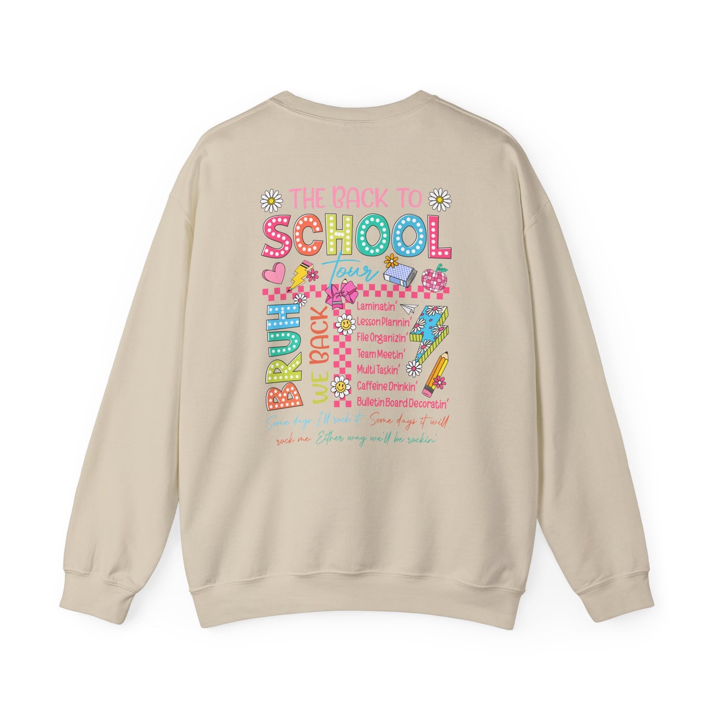 Back to School Crewneck Sweatshirt, Cozy School Apparel, Unisex Sweatshirt