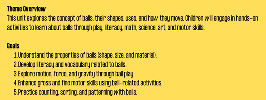 Balls Preschool Thematic Unit | Movement & Math Lesson Plans