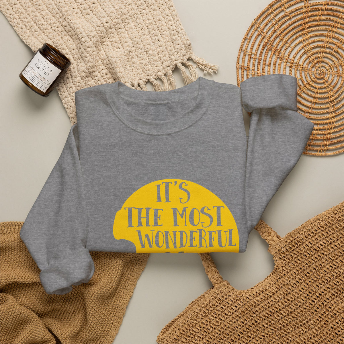 Football Helmet 'It's the Most Wonderful Time of the Year' Crewneck Sweatshirt | Football Fan Apparel, Team Spirit Sweatshirt, Football Season