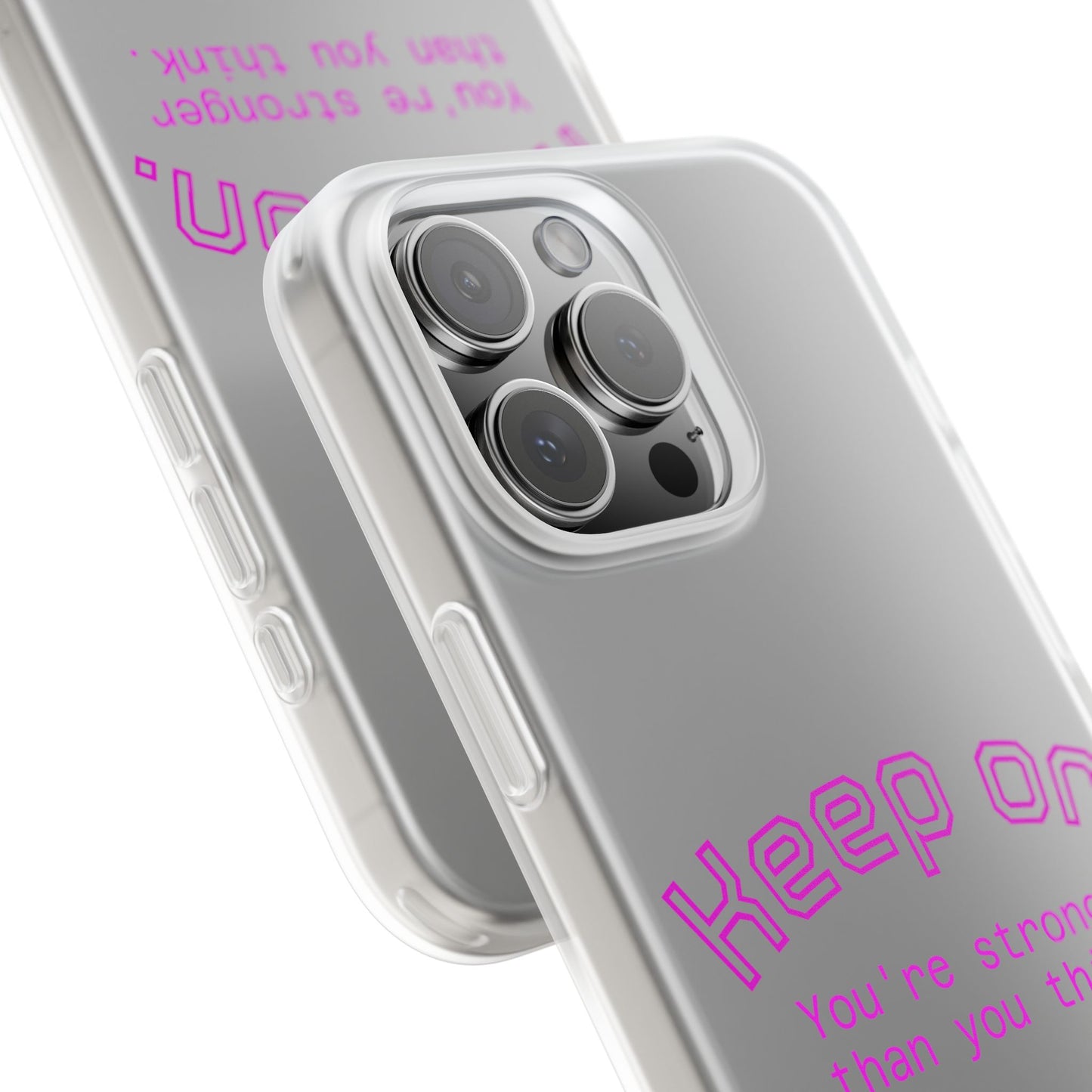 Motivational Phone Case - Keep On, You're Stronger Than You Think, Inspirational Gift, Fitness Accessory, Self-Care Reminder, Cute [...]