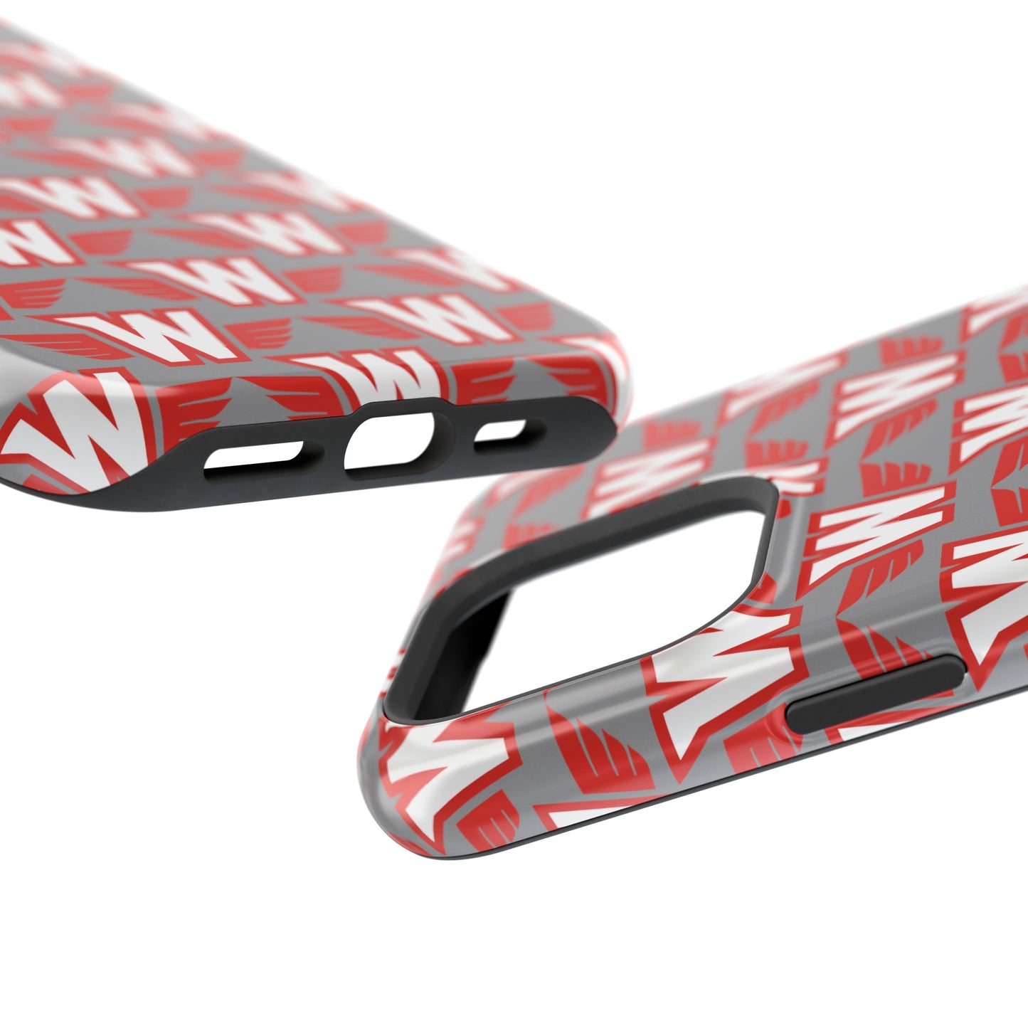 Stylish Magnetic Phone Case - Westonka White Hawks, Wings Up