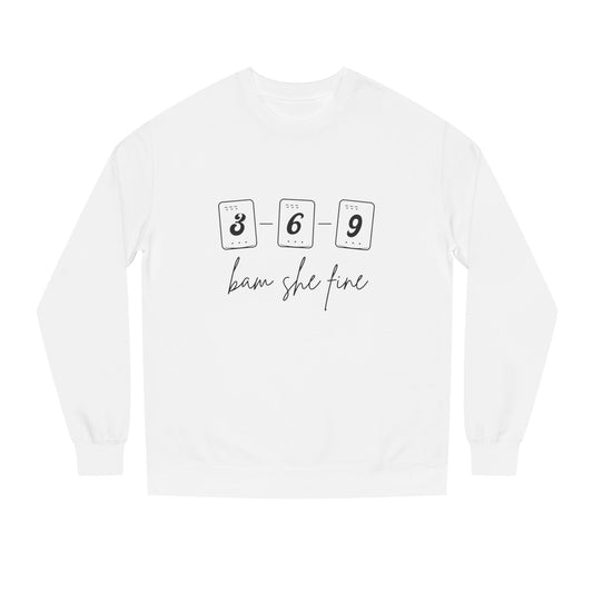 369 bam she fine Mahjong Crewneck Sweatshirt