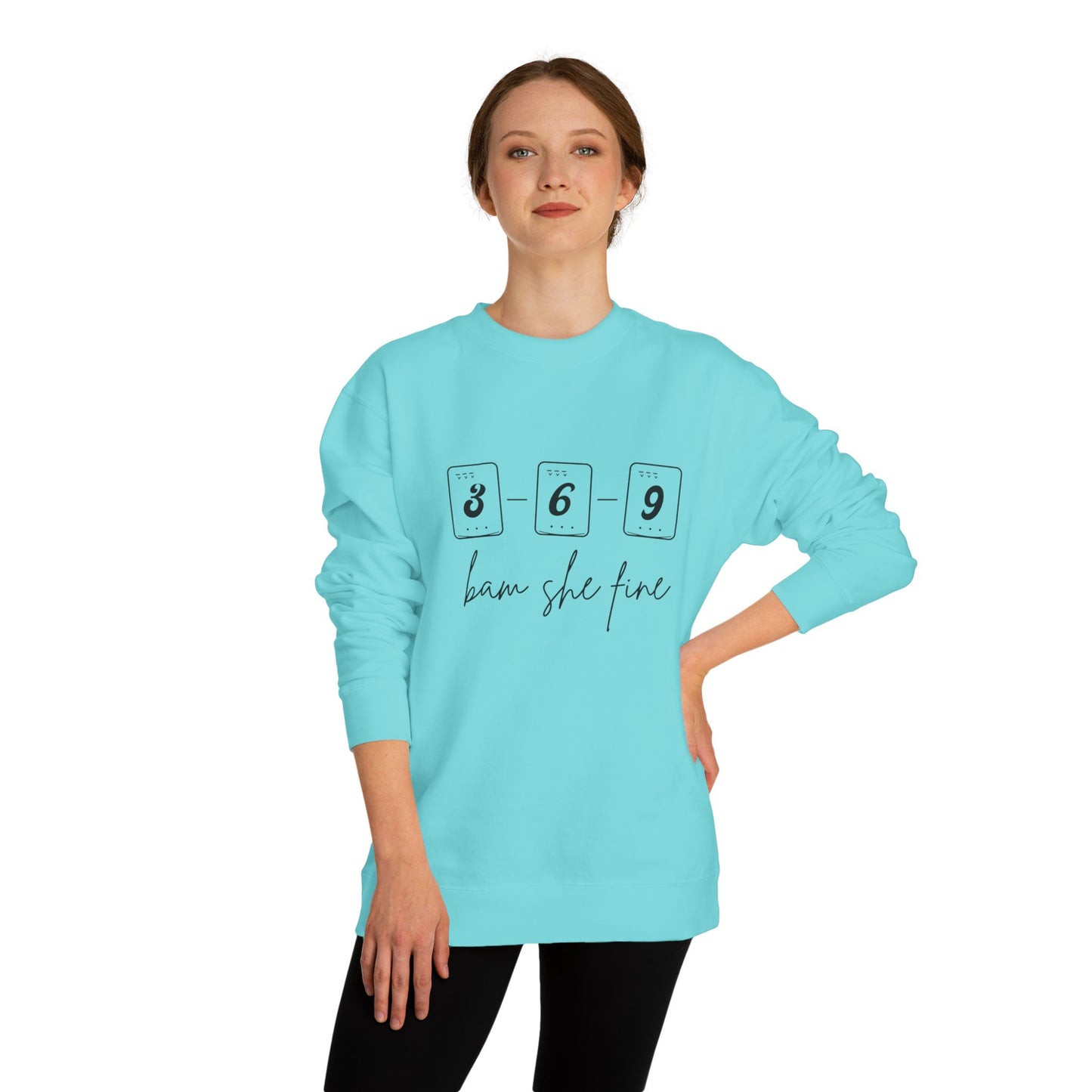 369 bam she fine Mahjong Crewneck Sweatshirt