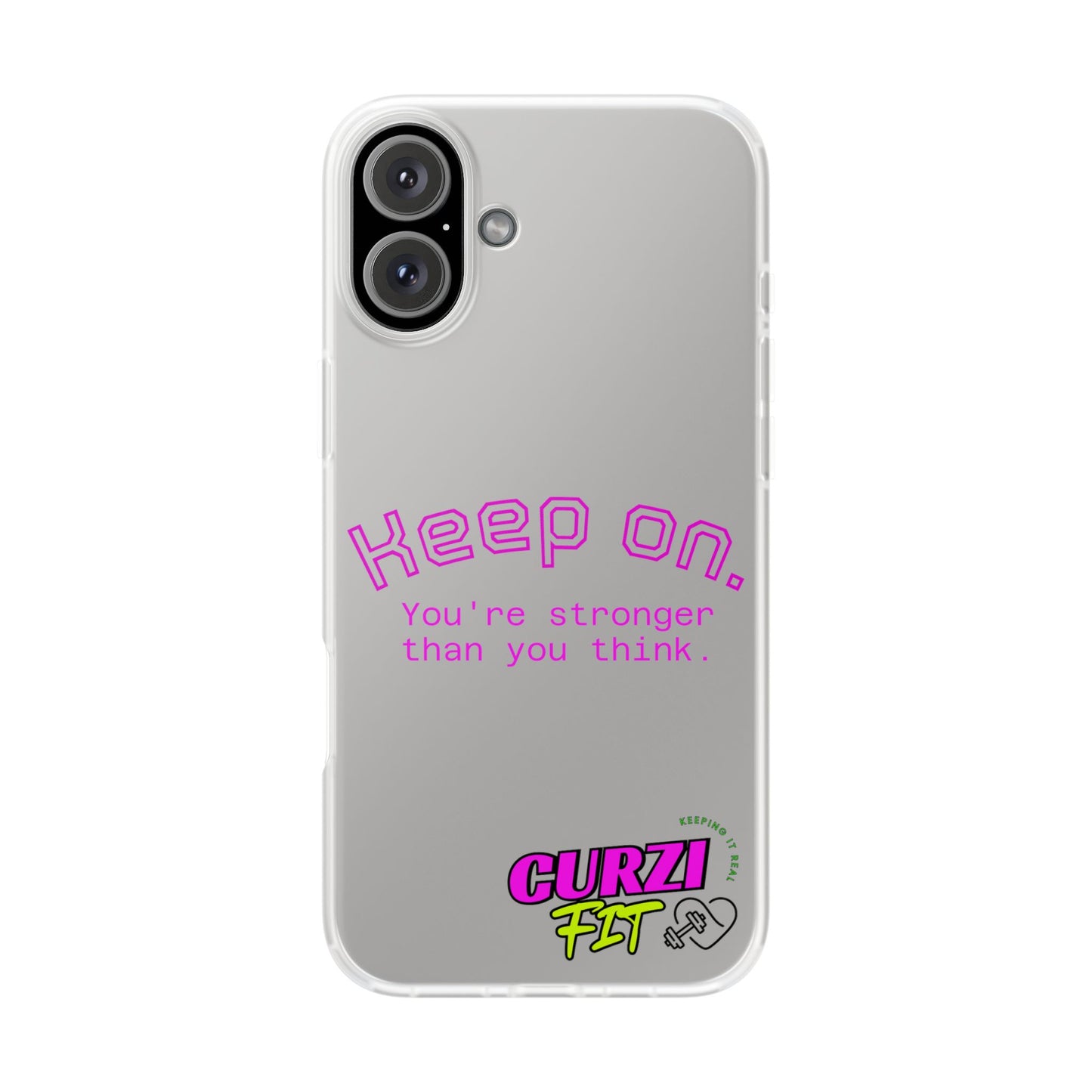 Motivational Phone Case - Keep On, You're Stronger Than You Think, Inspirational Gift, Fitness Accessory, Self-Care Reminder, Cute [...]