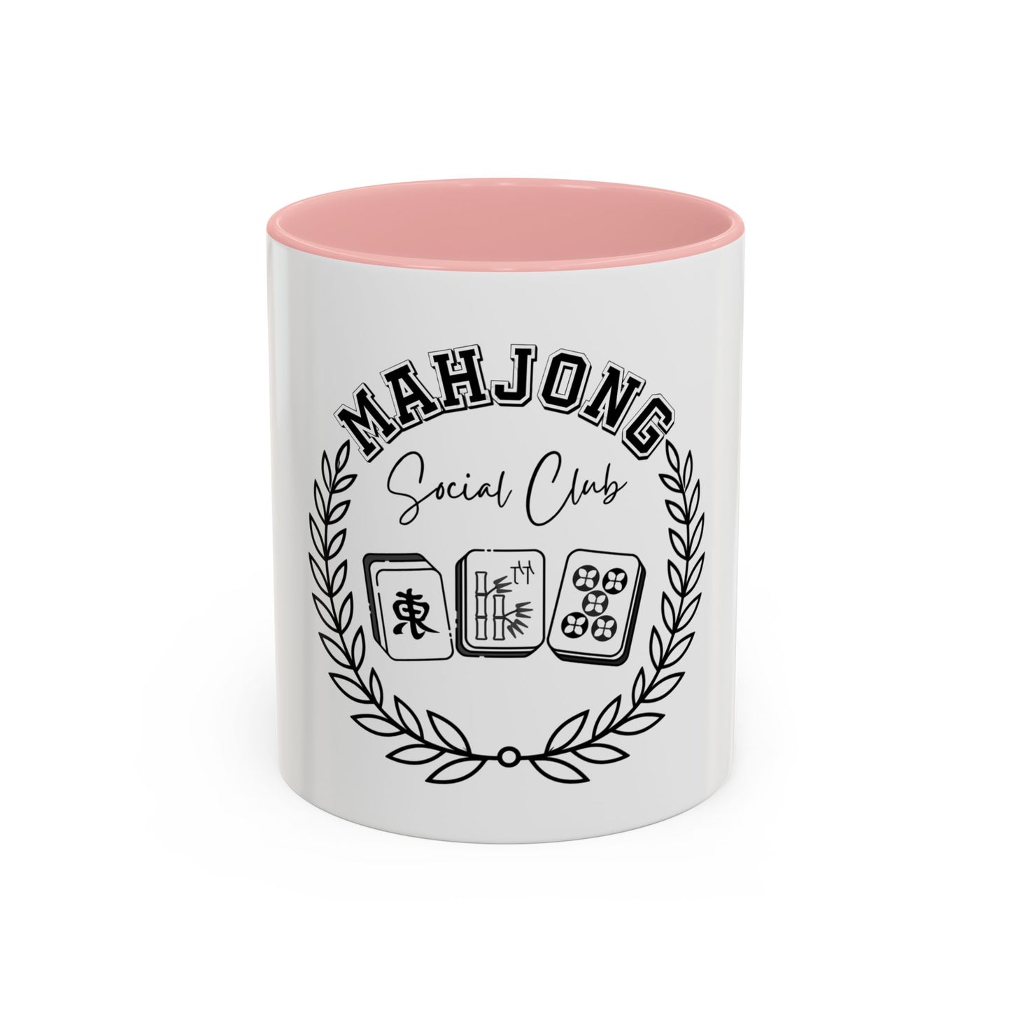 Mahjong Social Club Accent Coffee Mug — Mahjong Tiles Tea Cup (11/15oz)