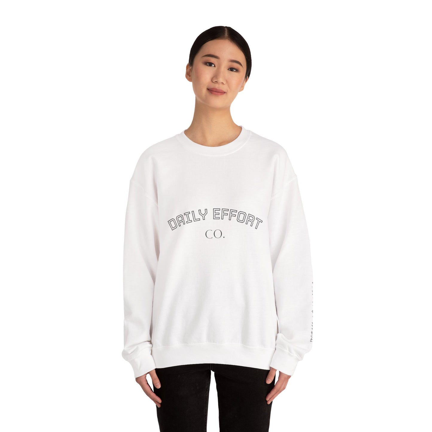 Daily Effort Unisex Crewneck Sweatshirt - Cozy Casual Wear, Everyday Comfort, Gift for Motivators, Trendy Wardrobe Addition