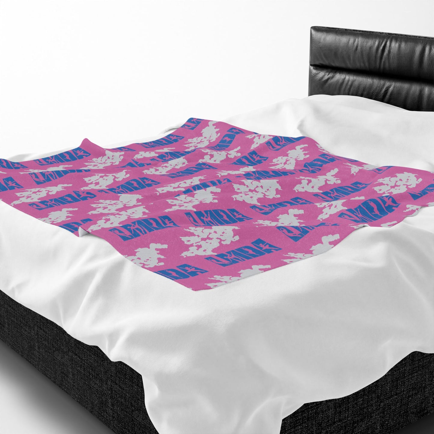 Plush Blanket — Pink LMDA Velveteen Throw