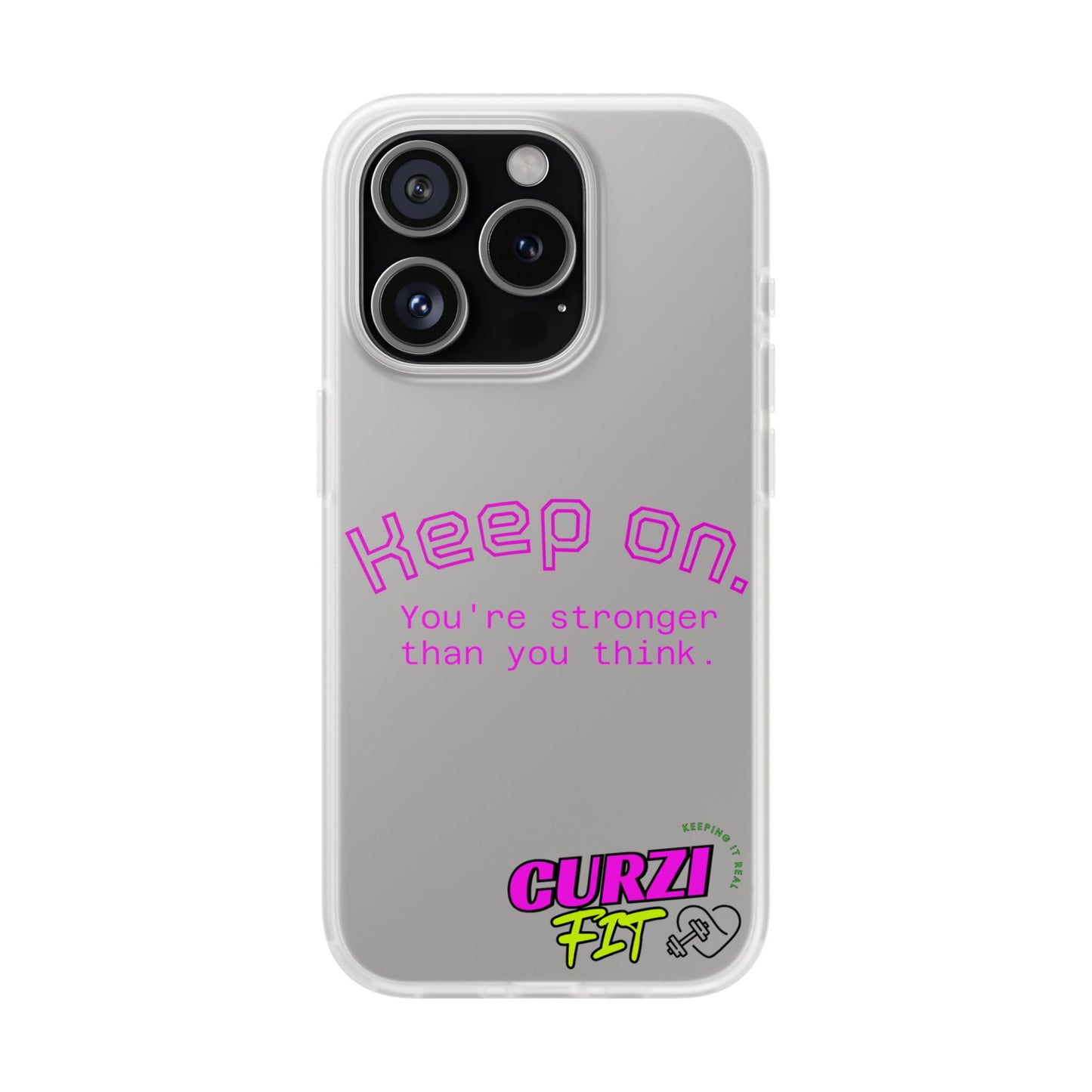 Motivational Phone Case - Keep On, You're Stronger Than You Think, Inspirational Gift, Fitness Accessory, Self-Care Reminder, Cute [...]