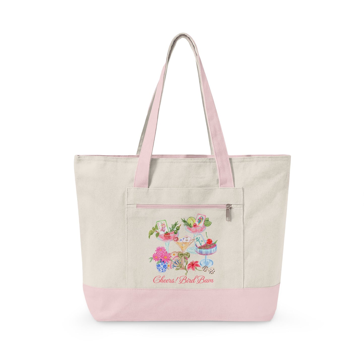 Cheers Bird Bam! Mahjong Canvas Tote