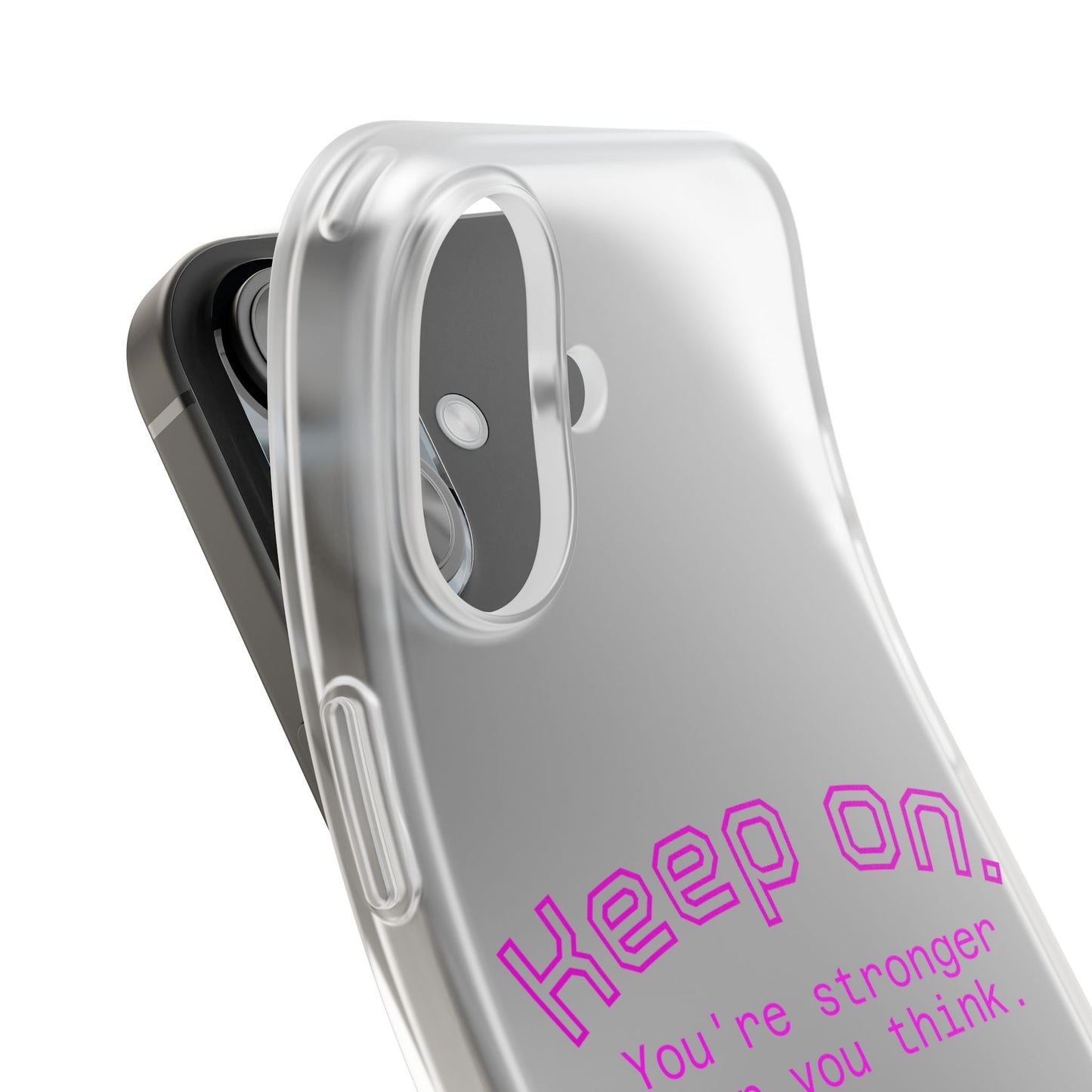 Motivational Phone Case - Keep On, You're Stronger Than You Think, Inspirational Gift, Fitness Accessory, Self-Care Reminder, Cute [...]