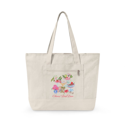 Cheers Bird Bam! Mahjong Canvas Tote