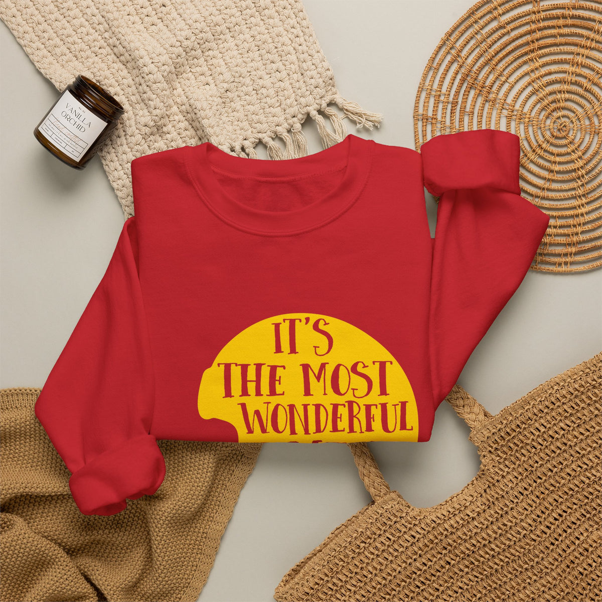 Football Helmet 'It's the Most Wonderful Time of the Year' Crewneck Sweatshirt | Football Fan Apparel, Team Spirit Sweatshirt, Football Season