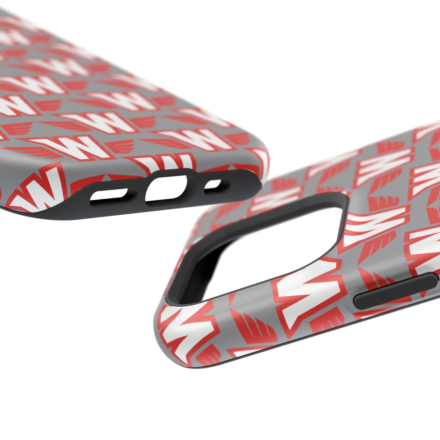 Stylish Magnetic Phone Case - Westonka White Hawks, Wings Up
