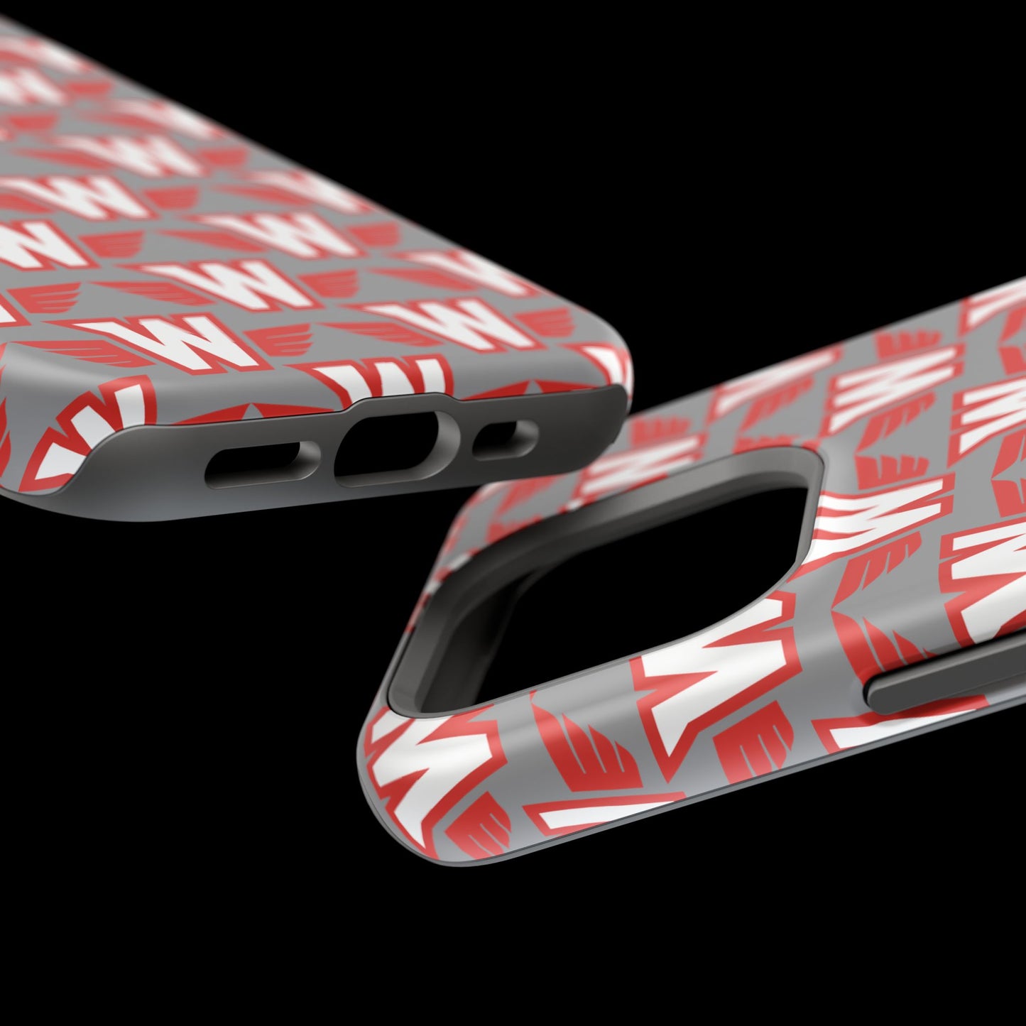 Stylish Magnetic Phone Case - Westonka White Hawks, Wings Up
