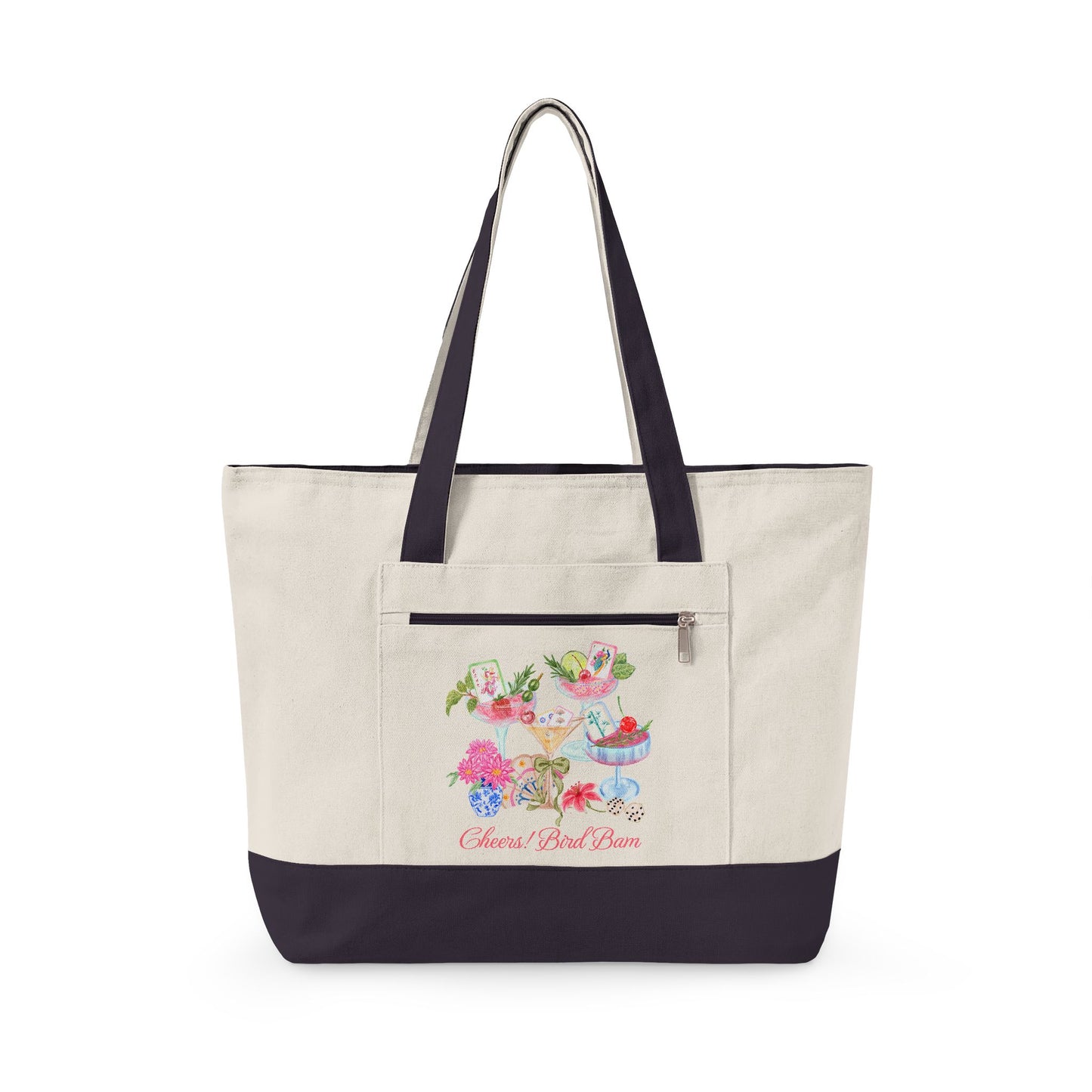 Cheers Bird Bam! Mahjong Canvas Tote