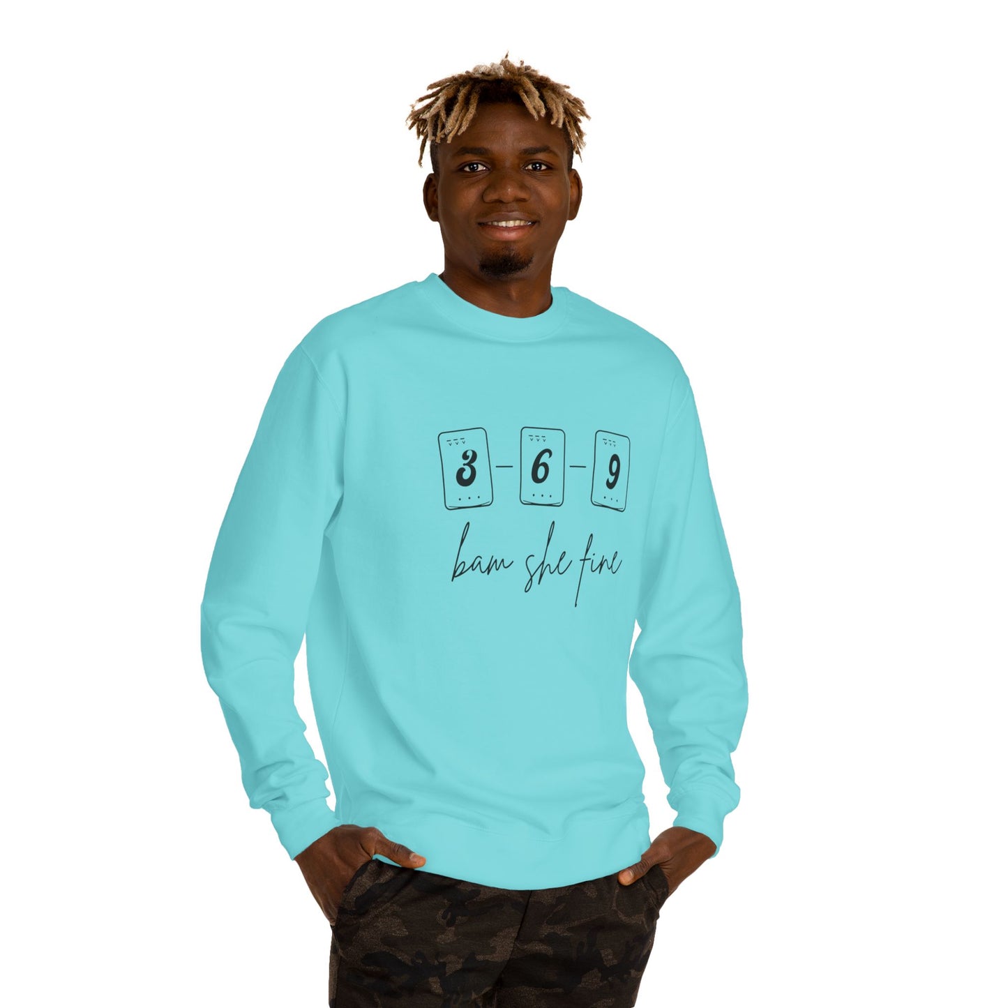 369 bam she fine Mahjong Crewneck Sweatshirt