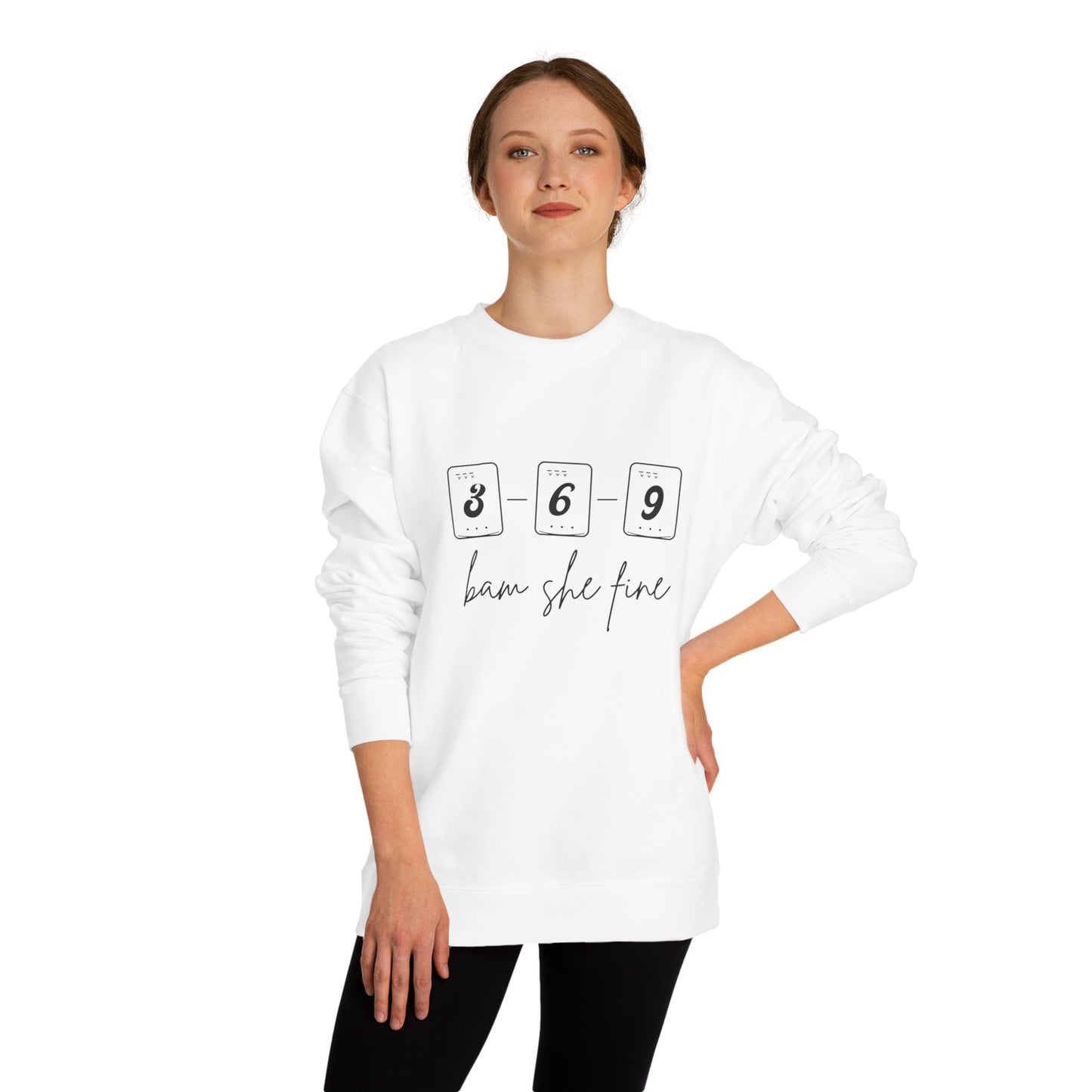 369 bam she fine Mahjong Crewneck Sweatshirt