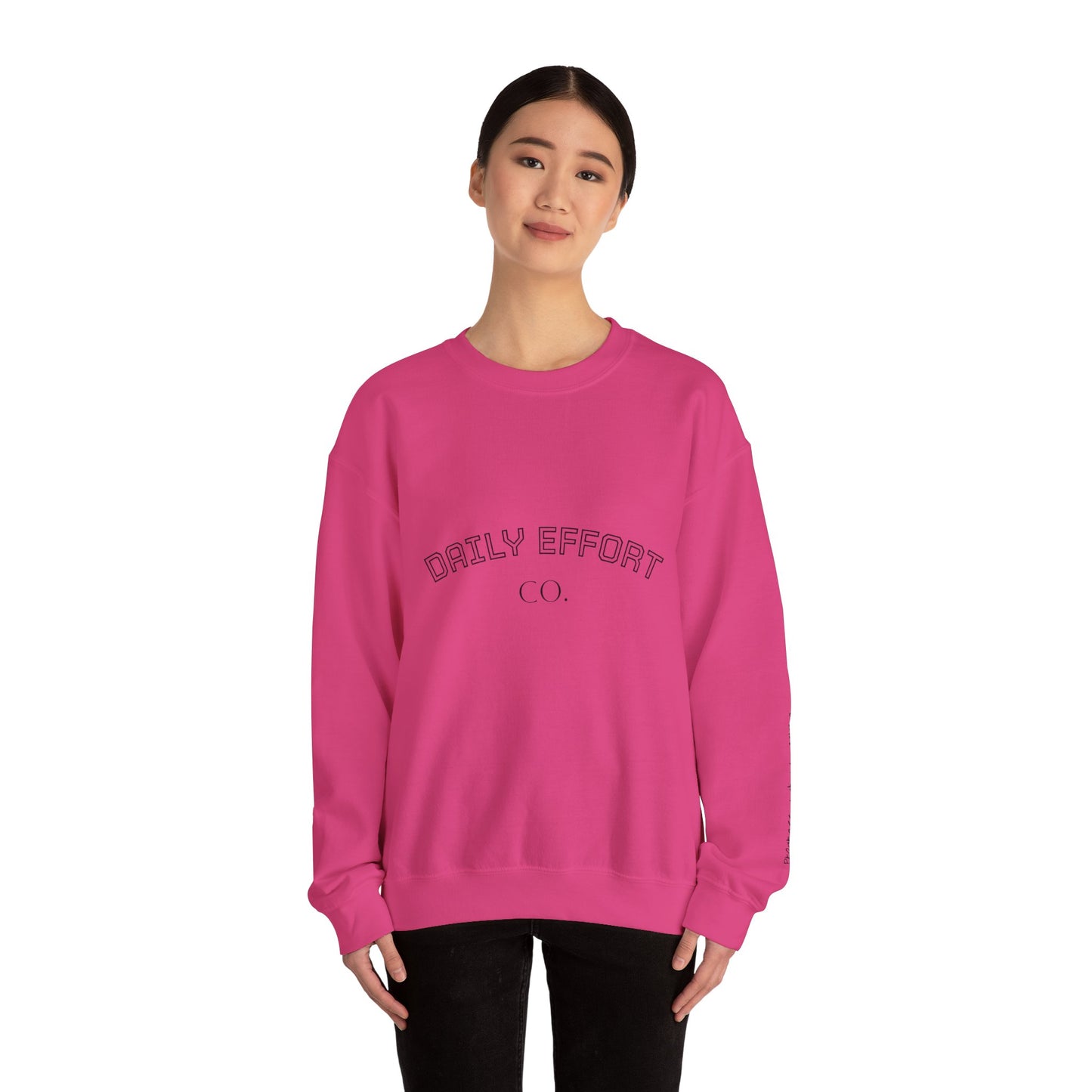 Daily Effort Unisex Crewneck Sweatshirt - Cozy Casual Wear, Everyday Comfort, Gift for Motivators, Trendy Wardrobe Addition
