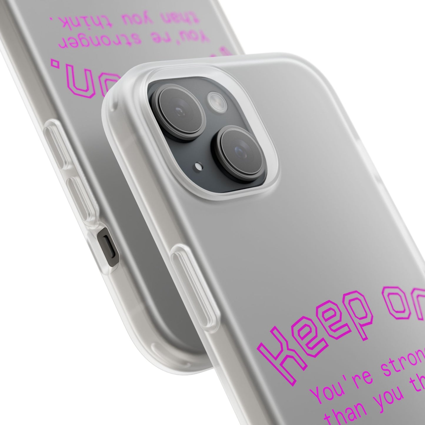 Motivational Phone Case - Keep On, You're Stronger Than You Think, Inspirational Gift, Fitness Accessory, Self-Care Reminder, Cute [...]