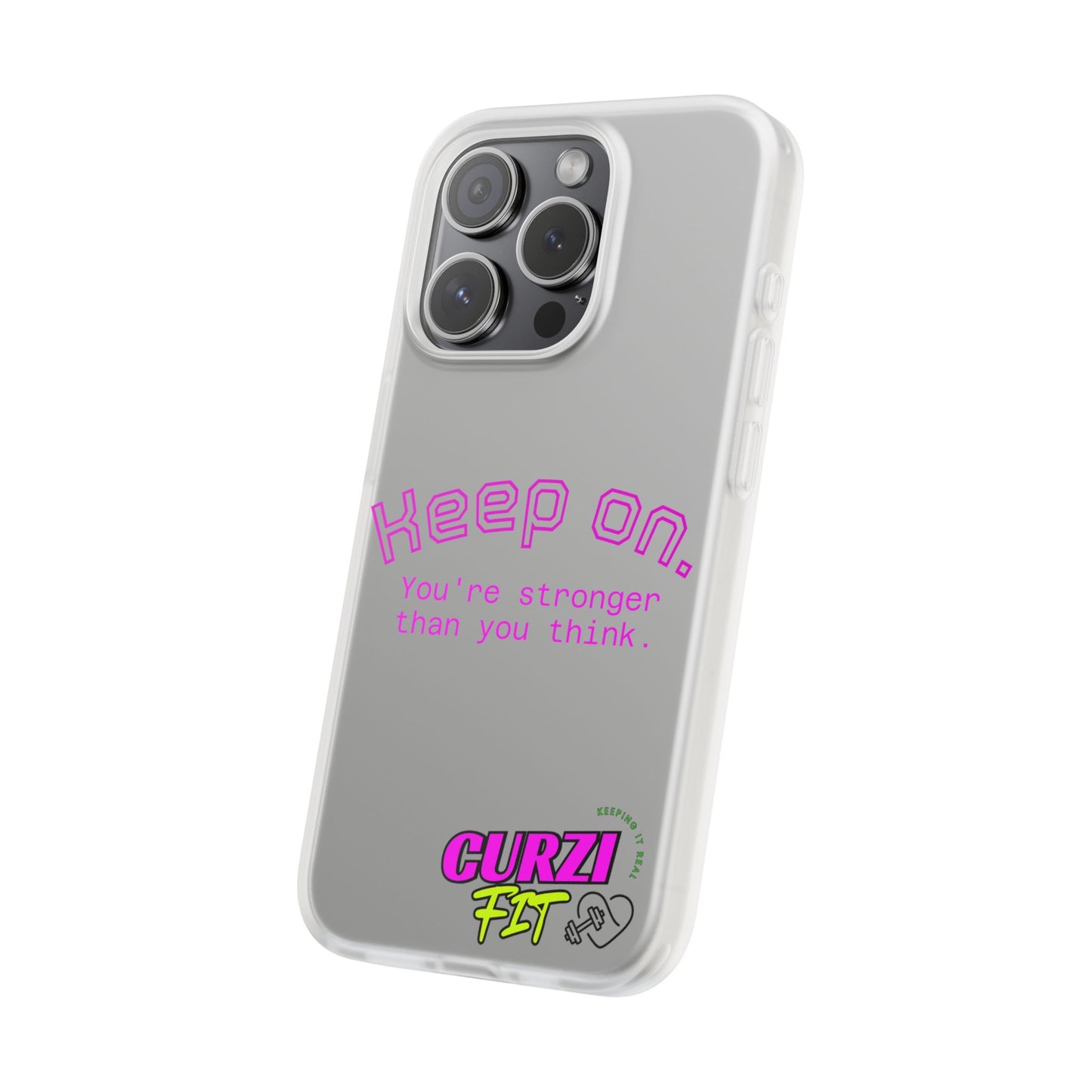 Motivational Phone Case - Keep On, You're Stronger Than You Think, Inspirational Gift, Fitness Accessory, Self-Care Reminder, Cute [...]