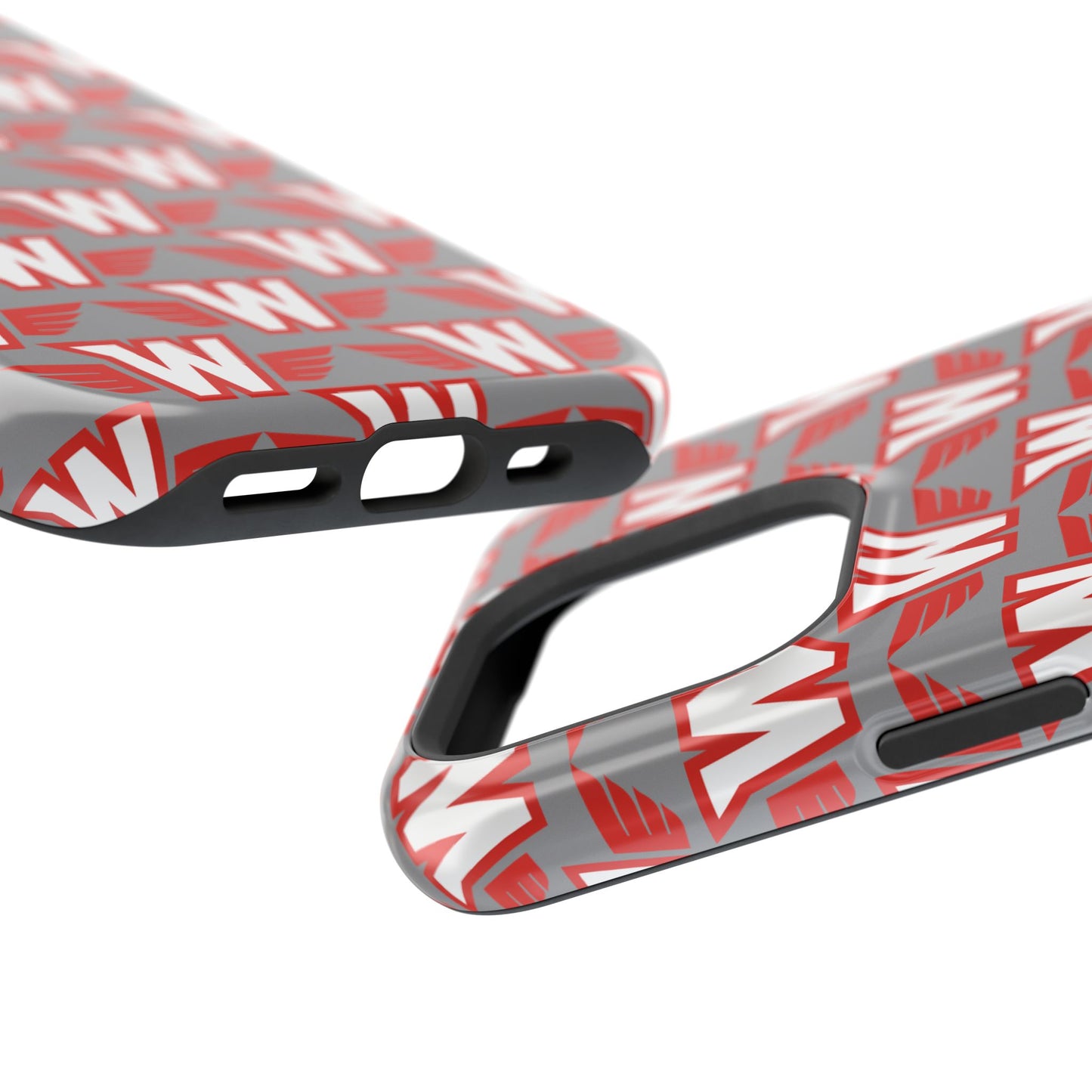 Stylish Magnetic Phone Case - Westonka White Hawks, Wings Up