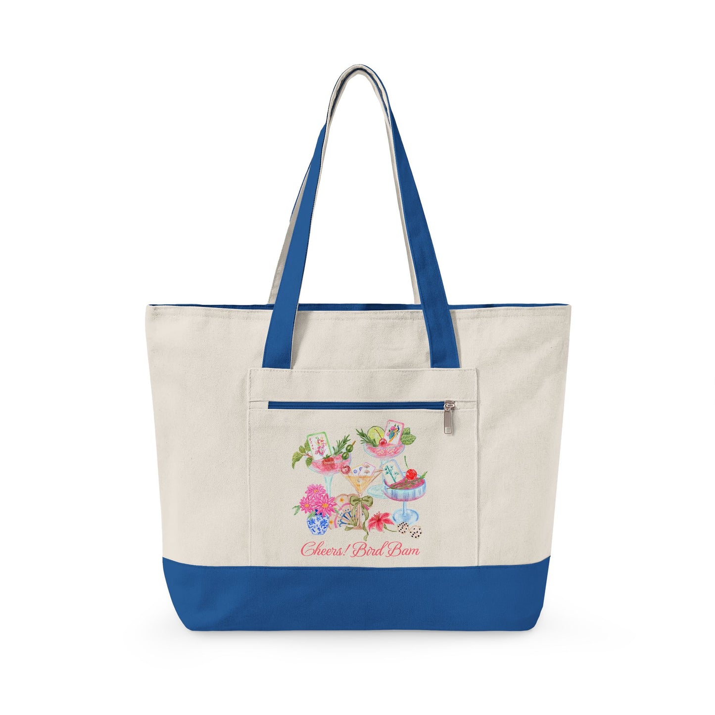 Cheers Bird Bam! Mahjong Canvas Tote