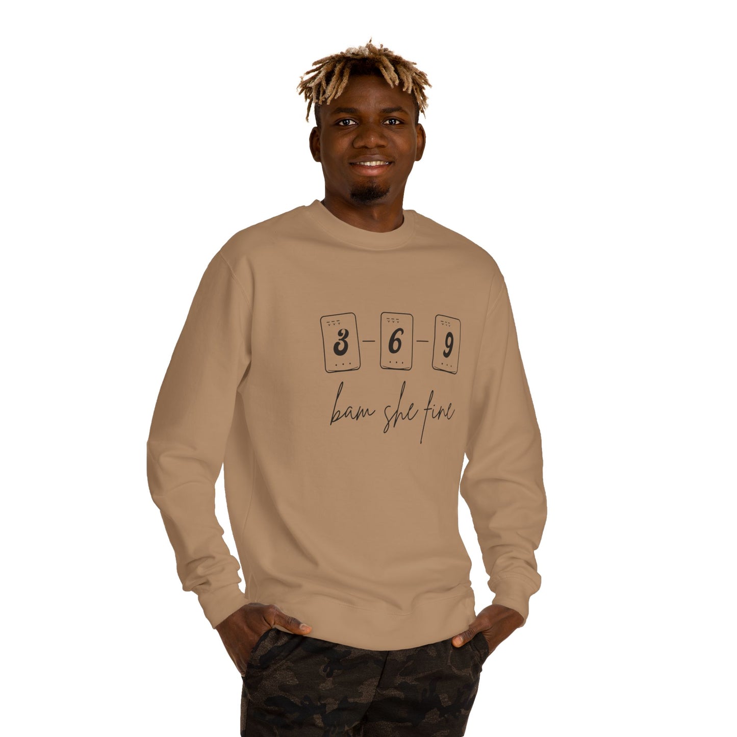 369 bam she fine Mahjong Crewneck Sweatshirt