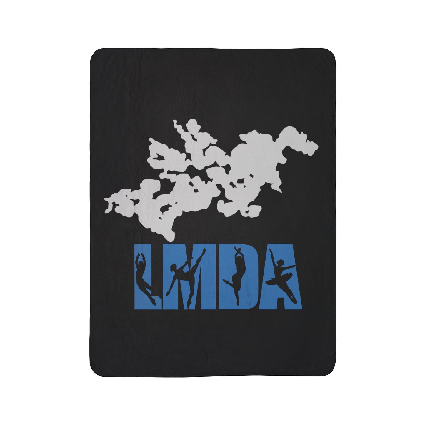 Fleece Sherpa Blanket — LMDA Dance Silhouette Lake Minnetonka Map Throw