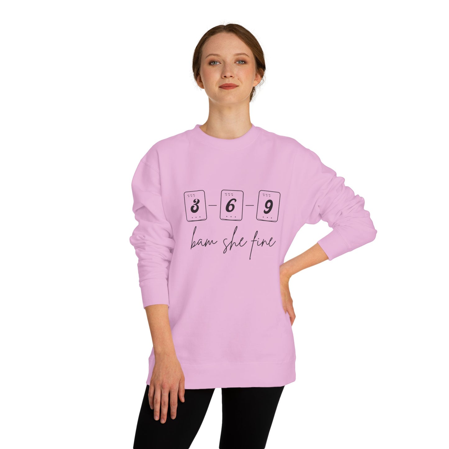 369 bam she fine Mahjong Crewneck Sweatshirt