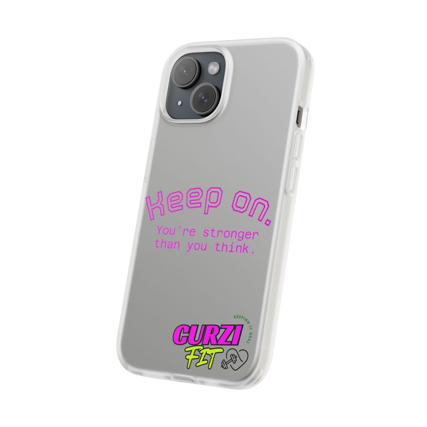 Motivational Phone Case - Keep On, You're Stronger Than You Think, Inspirational Gift, Fitness Accessory, Self-Care Reminder, Cute [...]