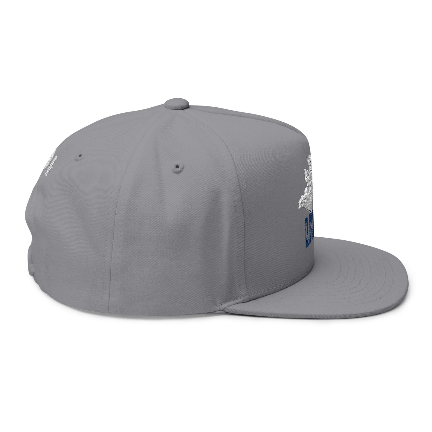 Flat Bill Cap — LMDA Embroidered Distressed Logo Snapback