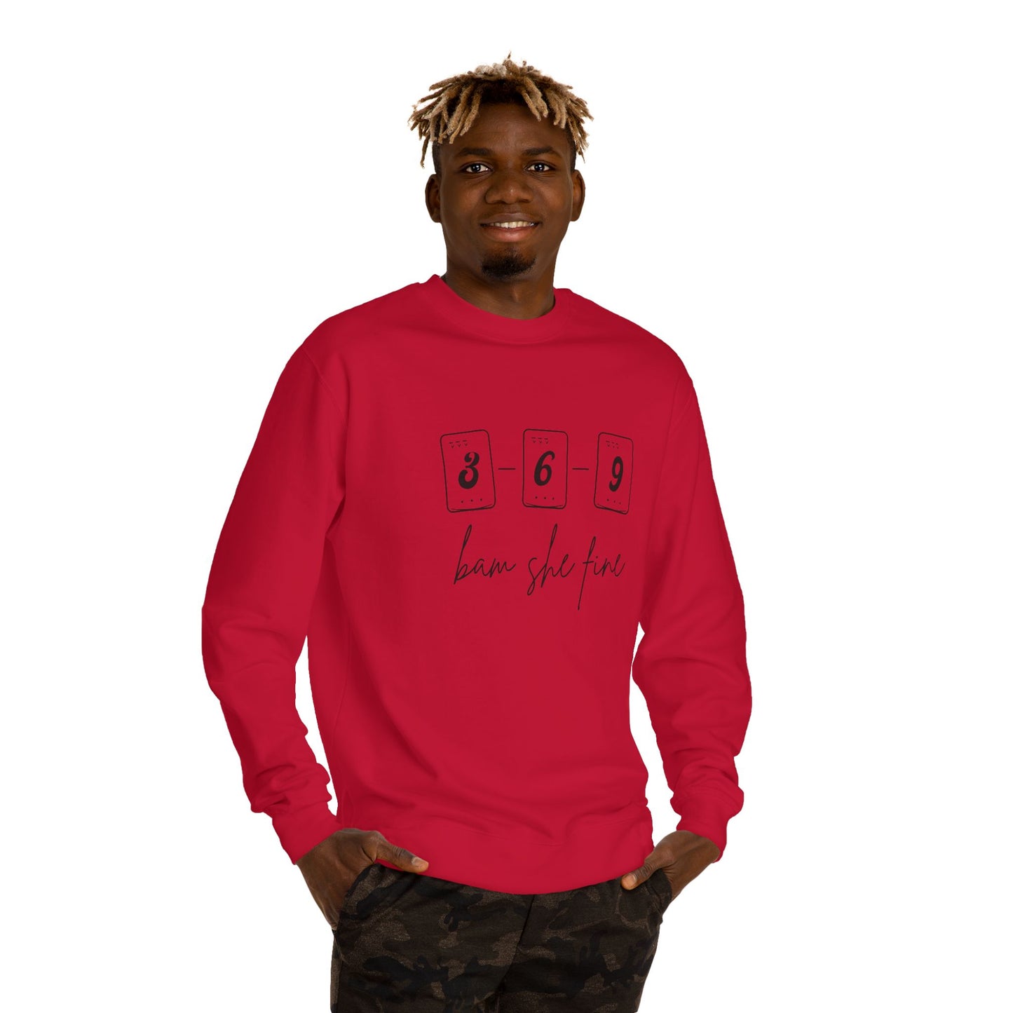 369 bam she fine Mahjong Crewneck Sweatshirt
