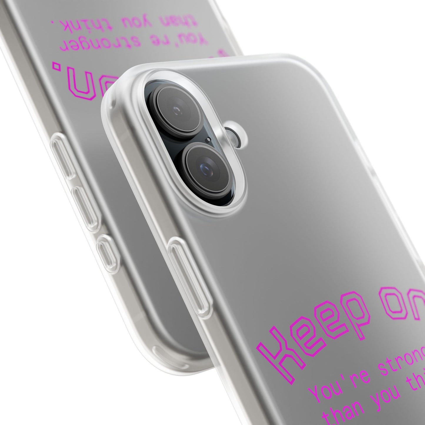 Motivational Phone Case - Keep On, You're Stronger Than You Think, Inspirational Gift, Fitness Accessory, Self-Care Reminder, Cute [...]
