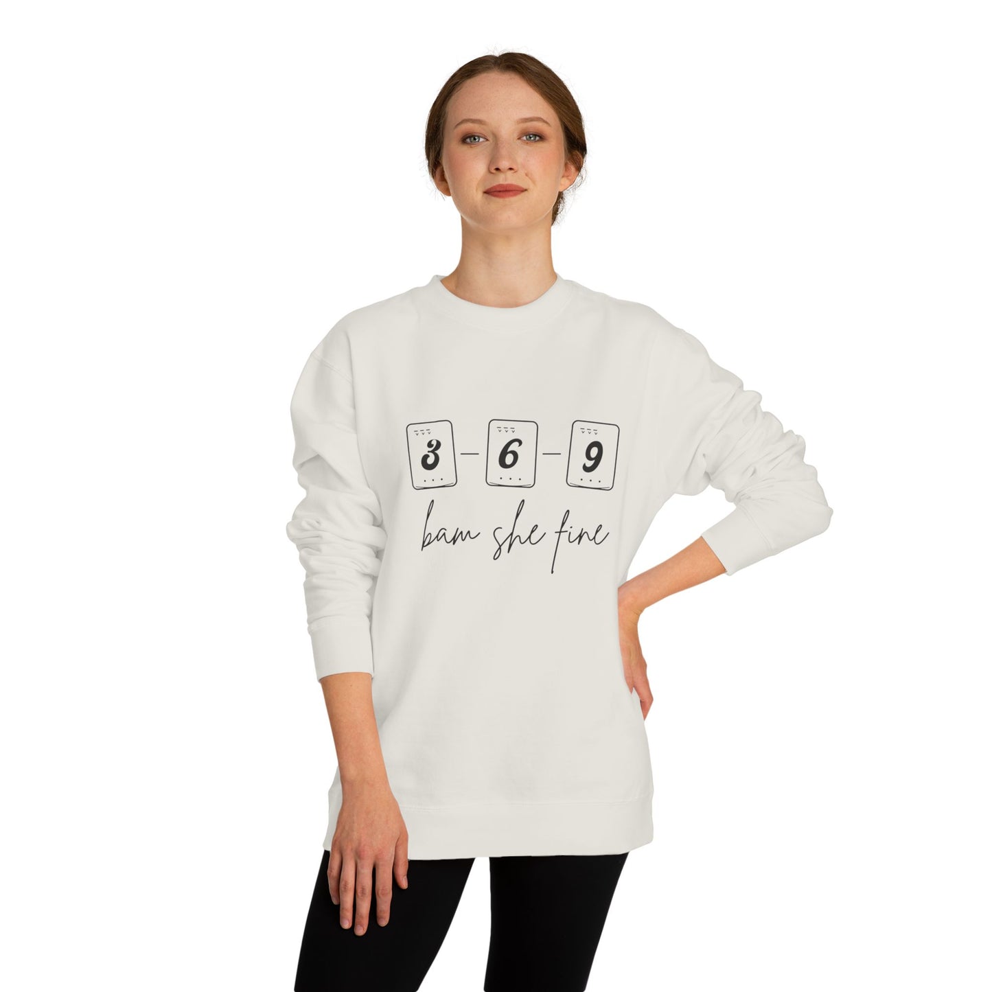 369 bam she fine Mahjong Crewneck Sweatshirt