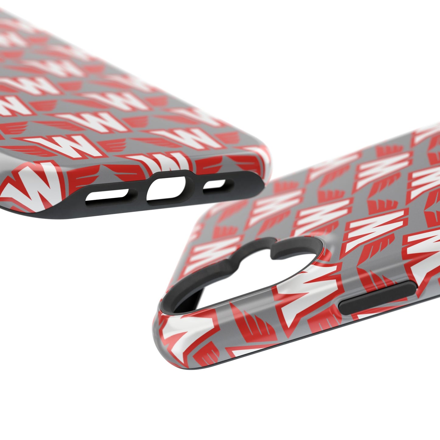 Stylish Magnetic Phone Case - Westonka White Hawks, Wings Up