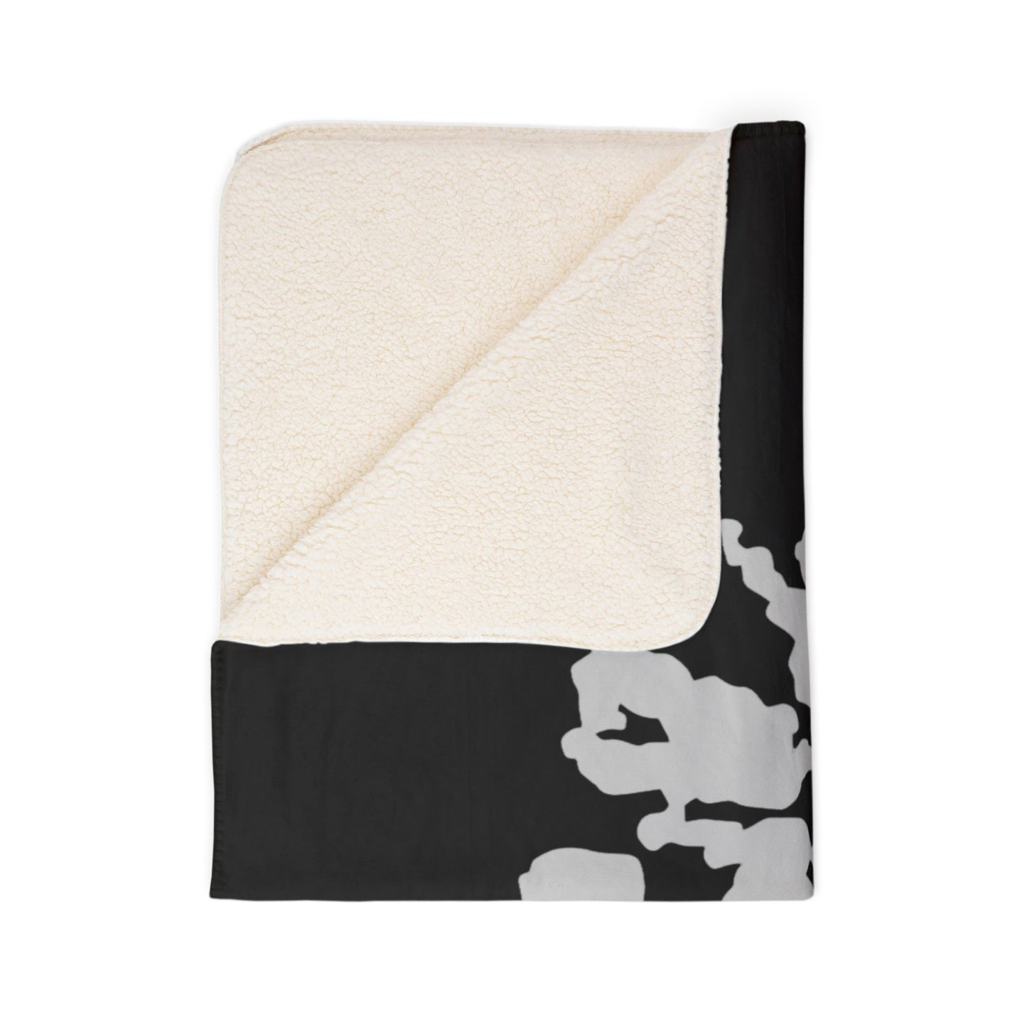 Fleece Sherpa Blanket — LMDA Dance Silhouette Lake Minnetonka Map Throw