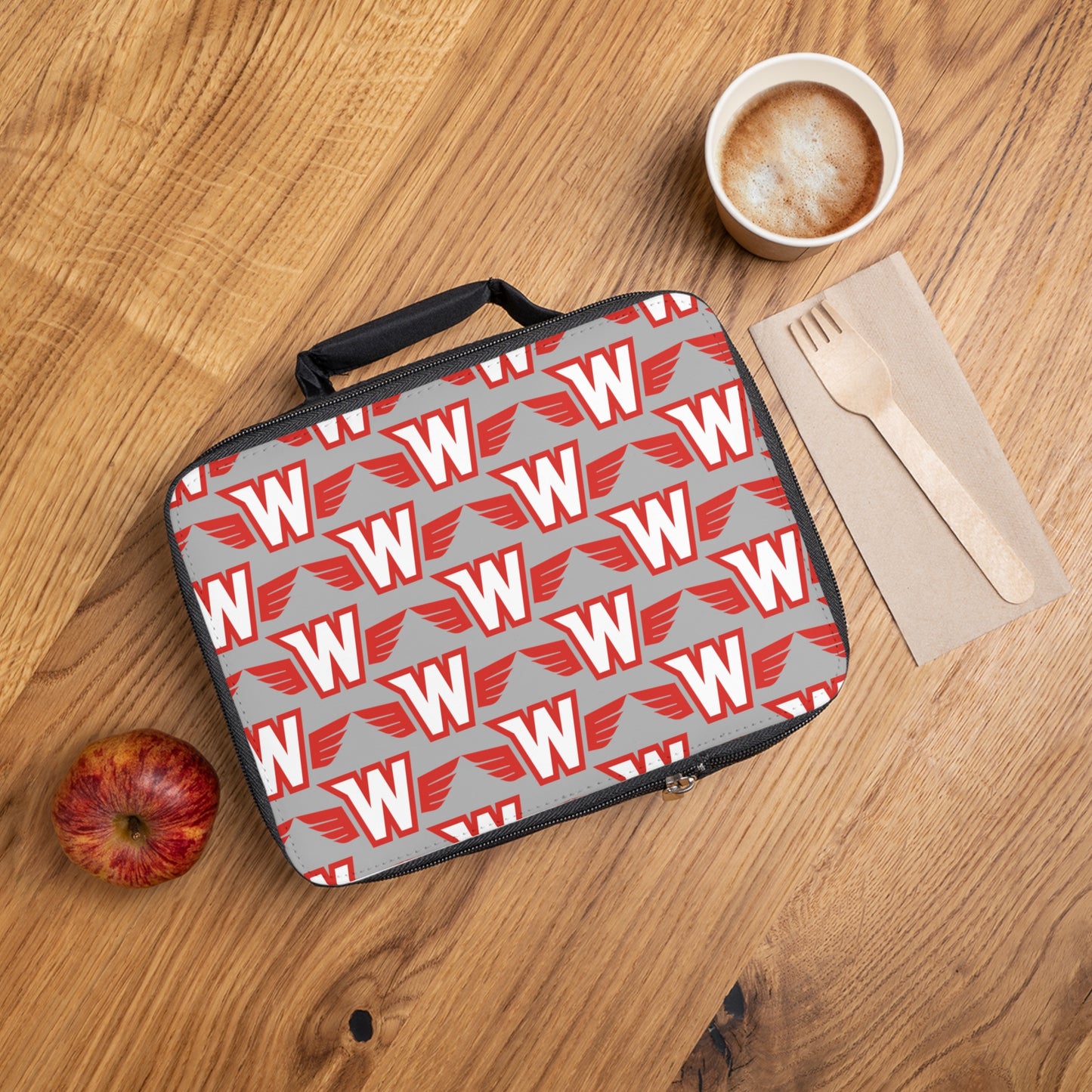 Stylish Insulated Lunch Bag, Westonka White Hawks, Wings up