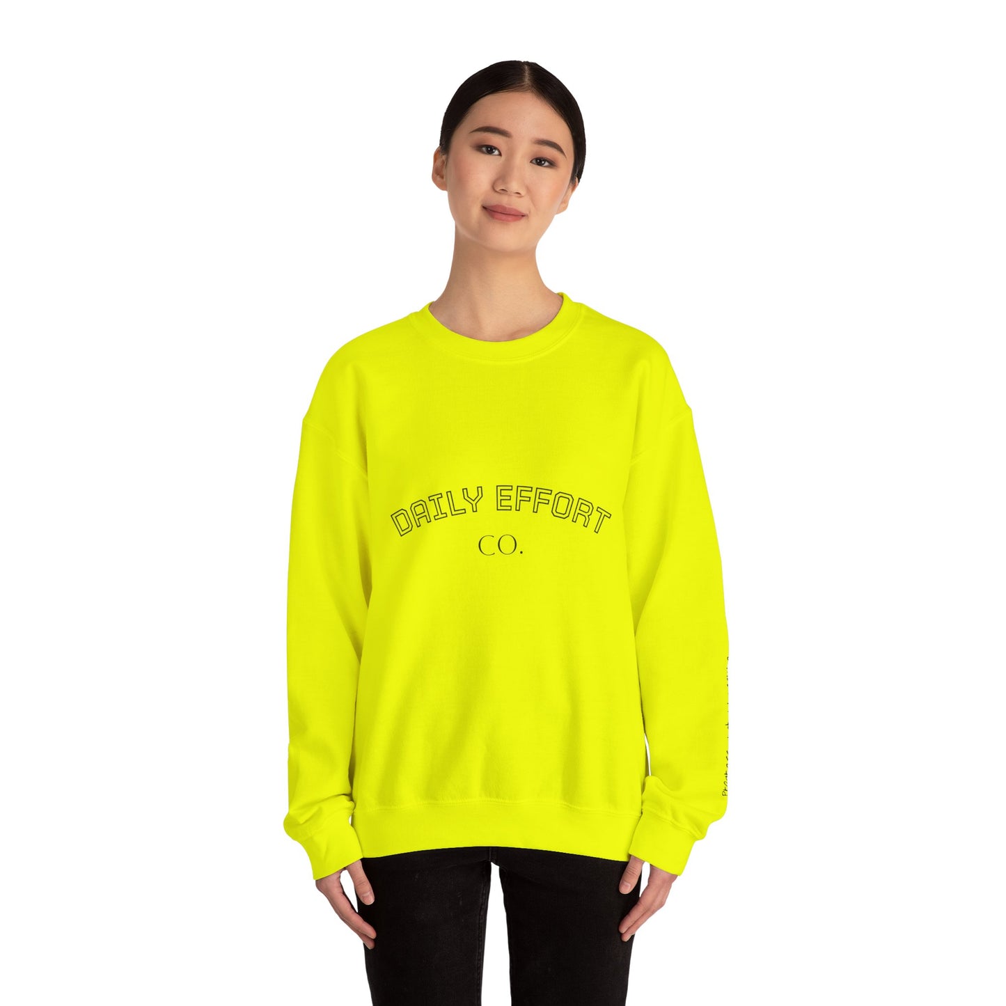 Daily Effort Unisex Crewneck Sweatshirt - Cozy Casual Wear, Everyday Comfort, Gift for Motivators, Trendy Wardrobe Addition